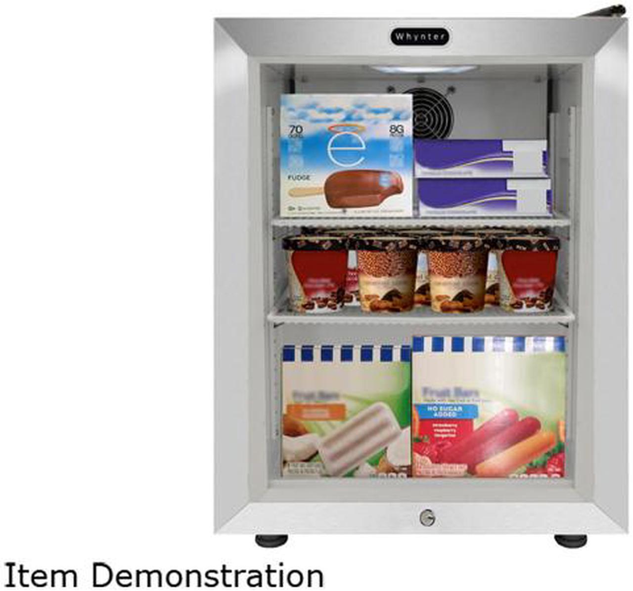 Alt view image 7 of 7 - CDF-177SB Whynter Energy Star Countertop Reach-In 1.8 cu. ft. Display Glass Door Freezer