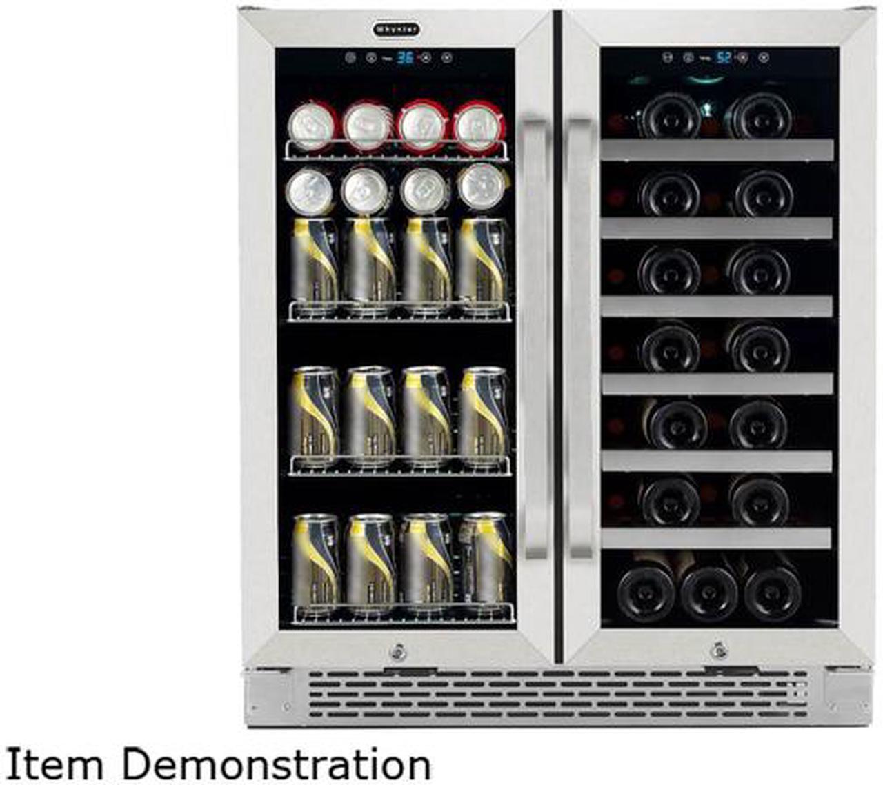 Alt view image 3 of 7 - Whynter BWB-3388FDS 33 standard 750ml wine bottles
88 standard 12oz cans 30" Built-In French Door Dual Zone 33 Bottle Wine Refrigerator 88 Can Beverage Center
