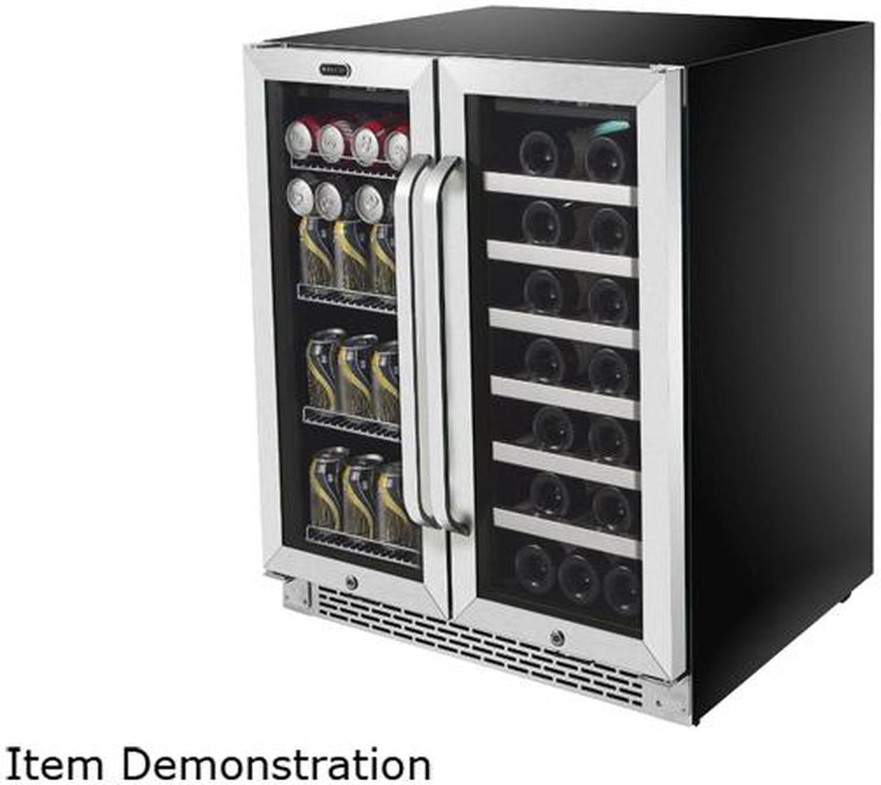 Alt view image 5 of 7 - Whynter BWB-3388FDS 33 standard 750ml wine bottles
88 standard 12oz cans 30" Built-In French Door Dual Zone 33 Bottle Wine Refrigerator 88 Can Beverage Center
