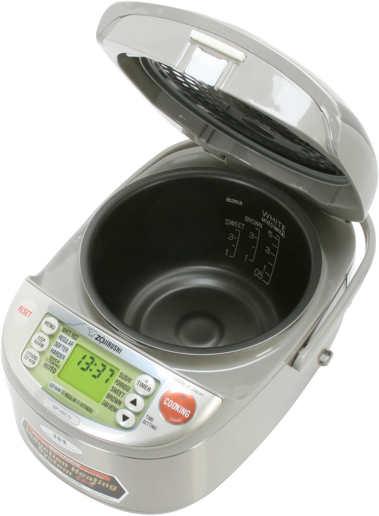 Alt view image 3 of 5 - ZOJIRUSHI NP-HBC10 Stainless Steel 5.5 cups Induction Heating System Rice Cooker & Warmer