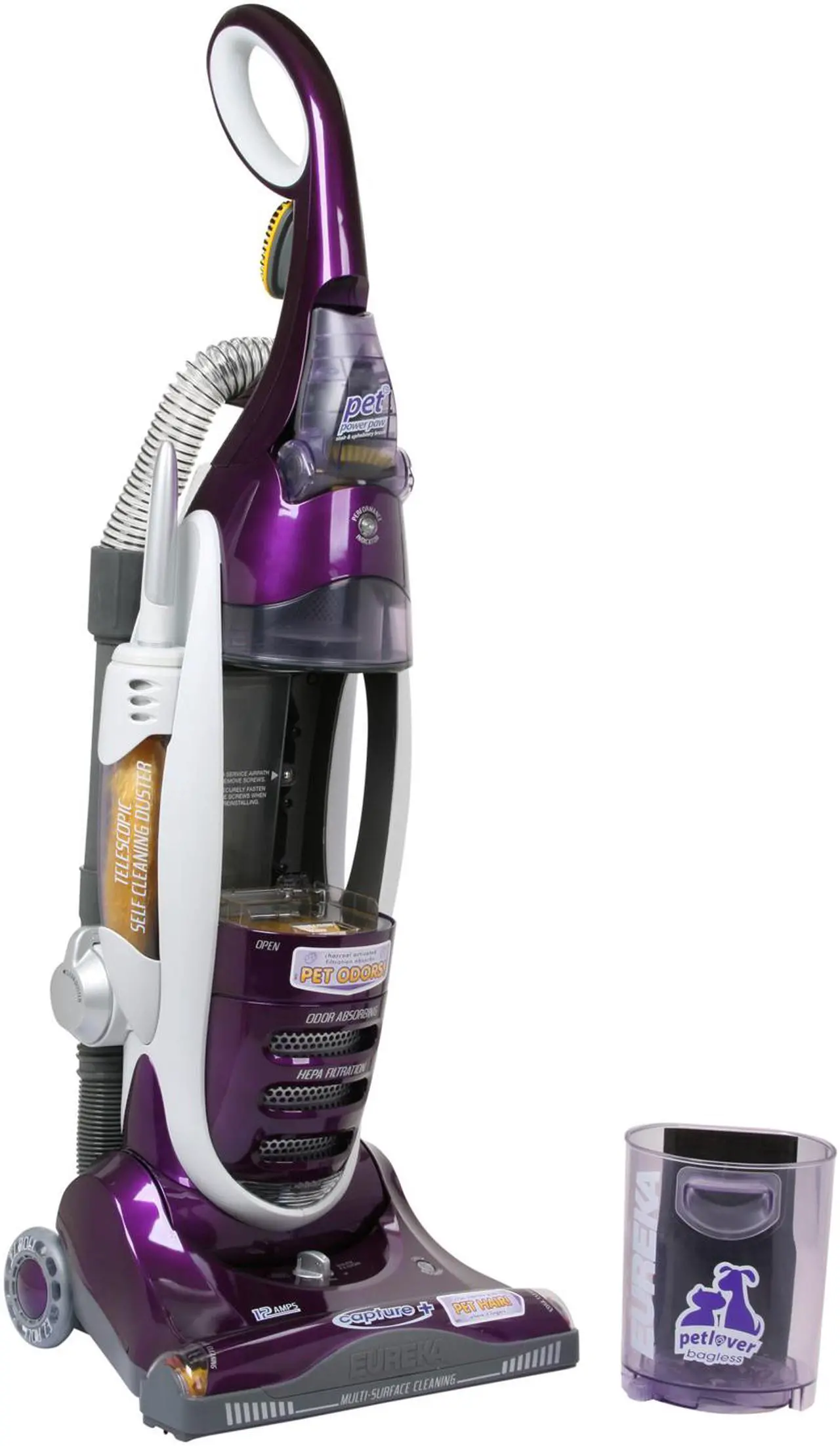 Alt view image 6 of 8 - EUREKA 8853AVZ Capture+ Pet Lover Upright Vacuum Purple