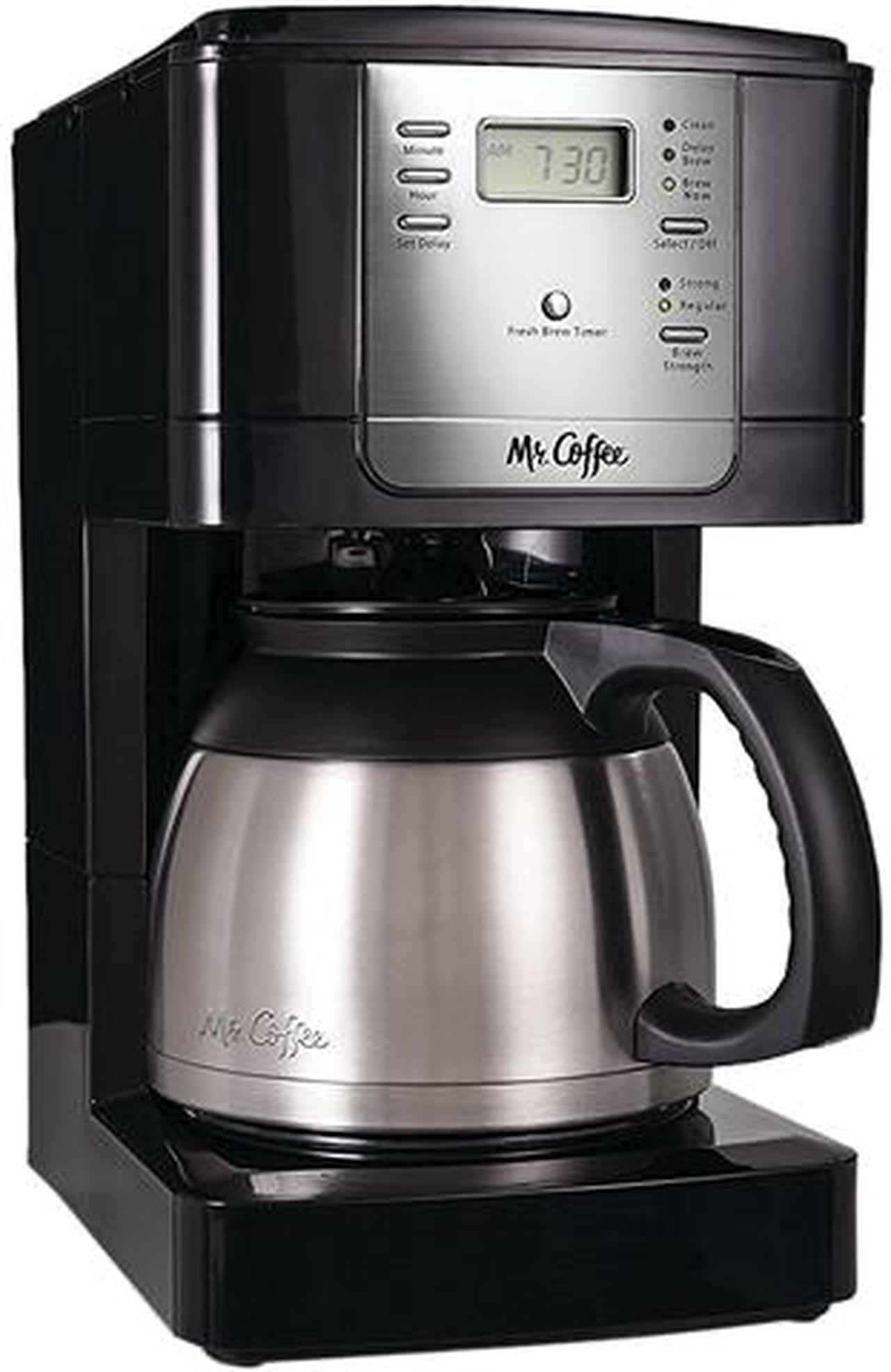 Main image of MR. COFFEE JWTX85-RB Black Advanced Brew 8-Cup Programmable Coffee Maker with Thermal Carafe Black/Chrome