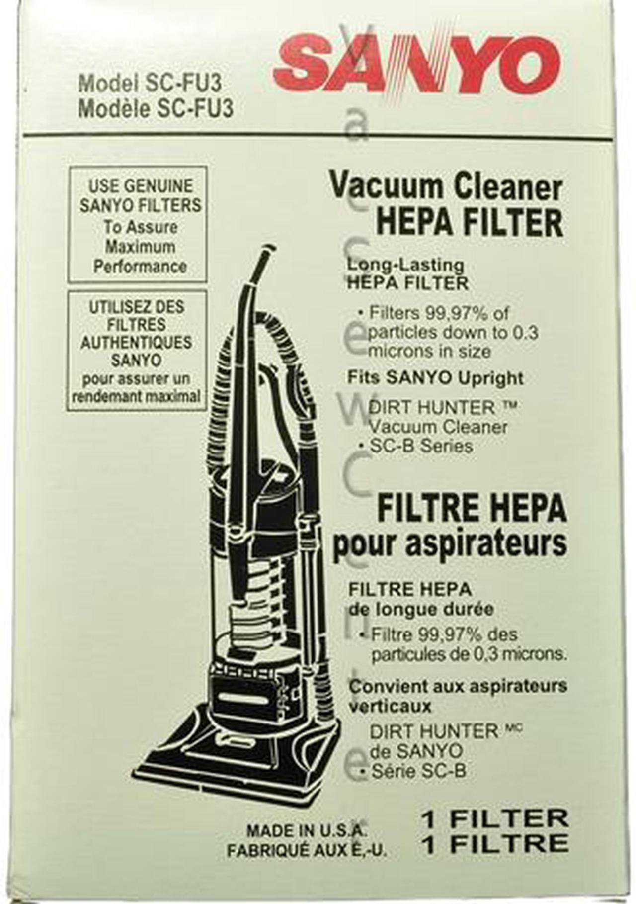 Alt view image 2 of 2 - SANYO SCFU3 HEPA Filter Fits SANYO Upright Dirt Hunter Vacuum