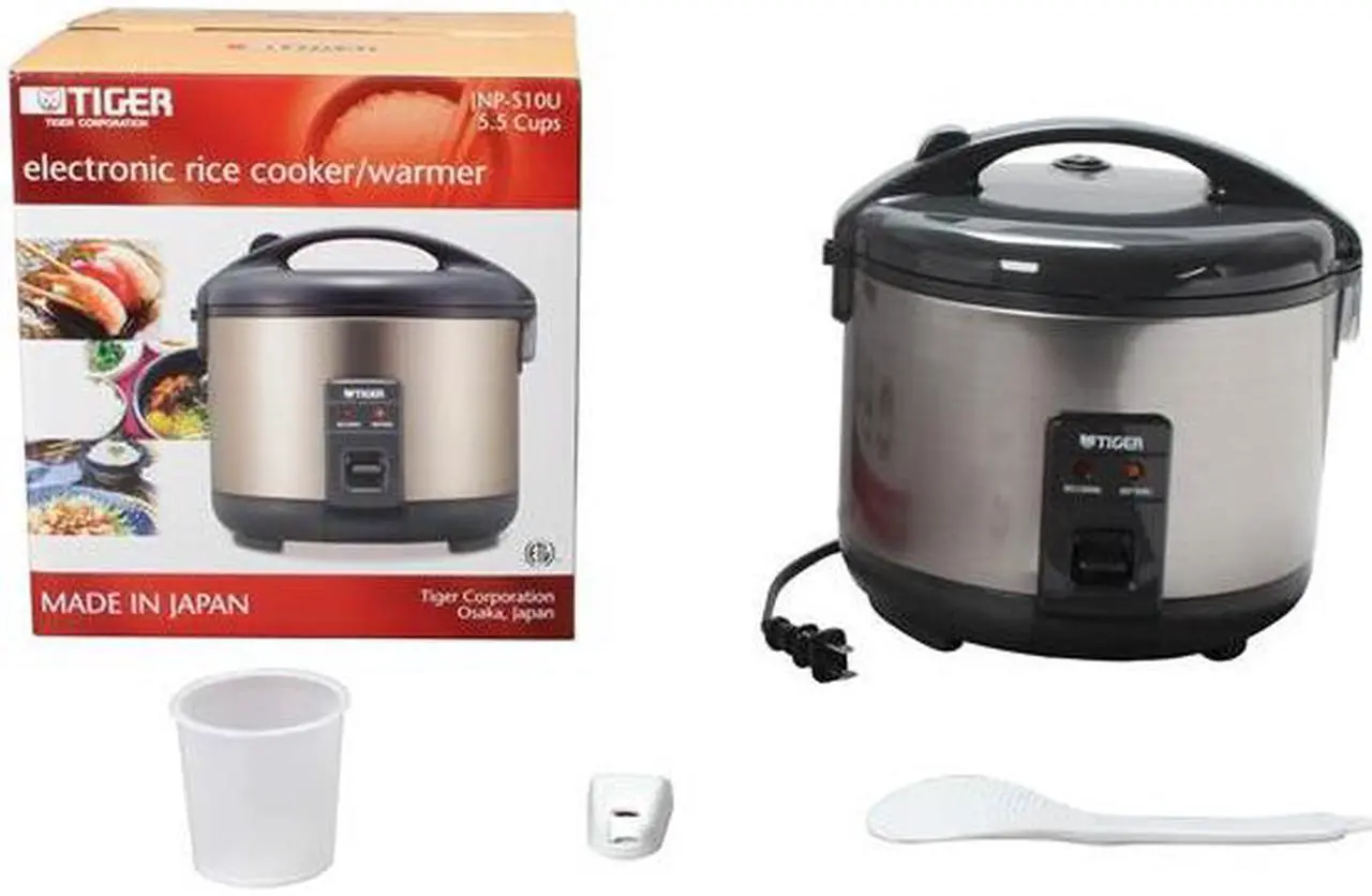 Alt view image 6 of 6 - Tiger JNP-S10U 5.5-Cup (Uncooked),11 Cups(Cooked) Rice Cooker and Warmer, Stainless Steel Gray
