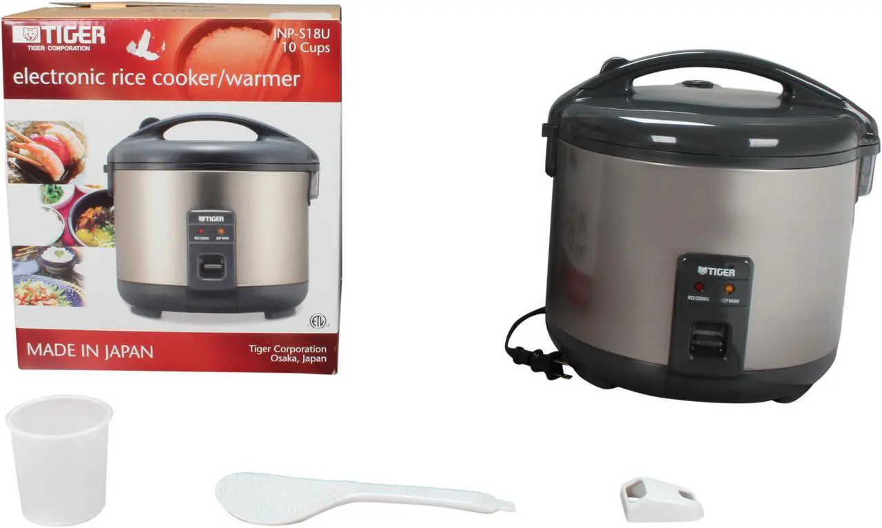 Alt view image 6 of 6 - Tiger JNP-S18U Rice Cooker and Warmer, Stainless Steel Gray, 20 Cups Cooked /10 Cups Uncooked