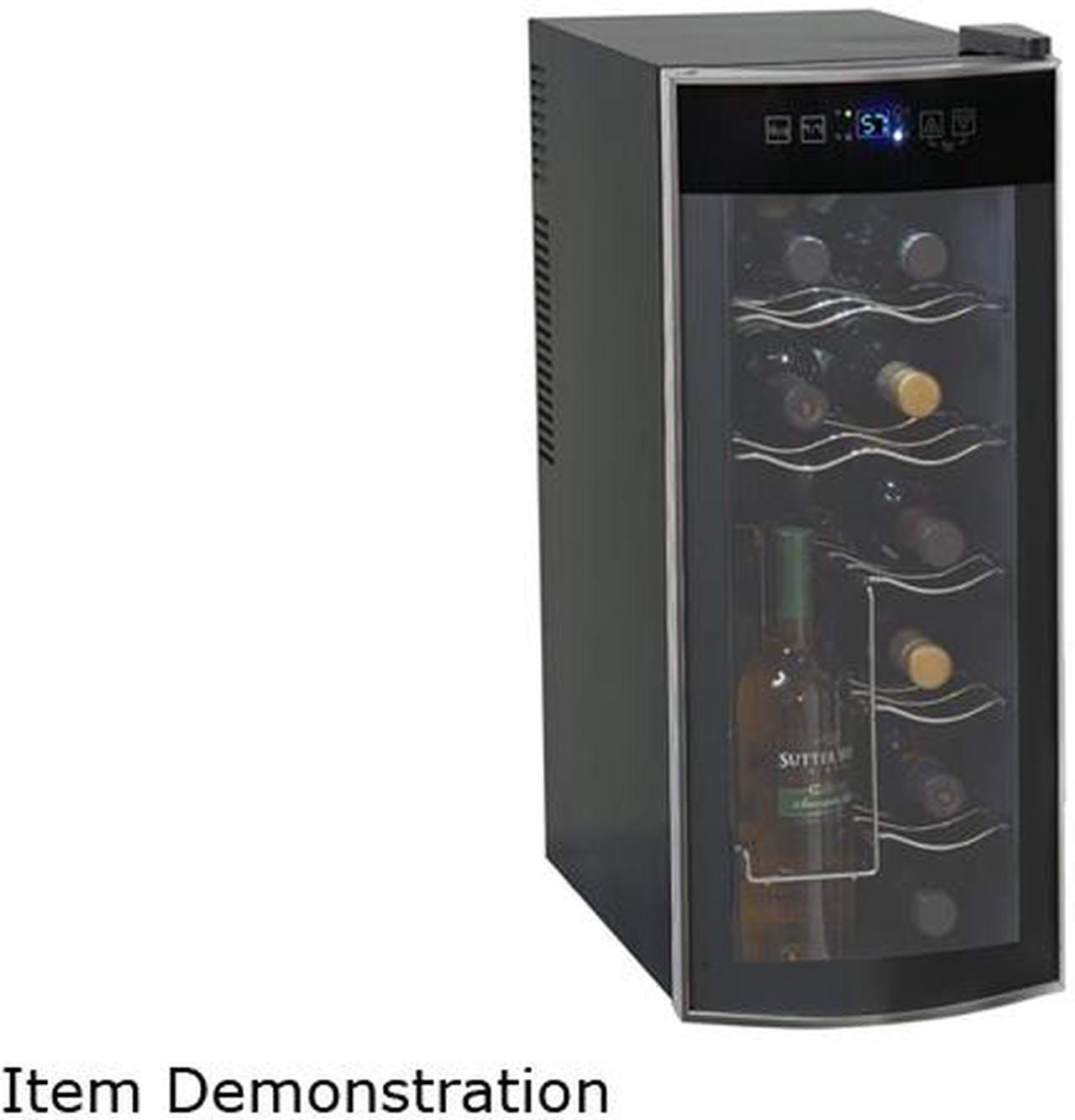 Main image of Avanti EWC1201 12-Bottle Thermoelectric Counter Top Wine Cooler, Platinum/Black