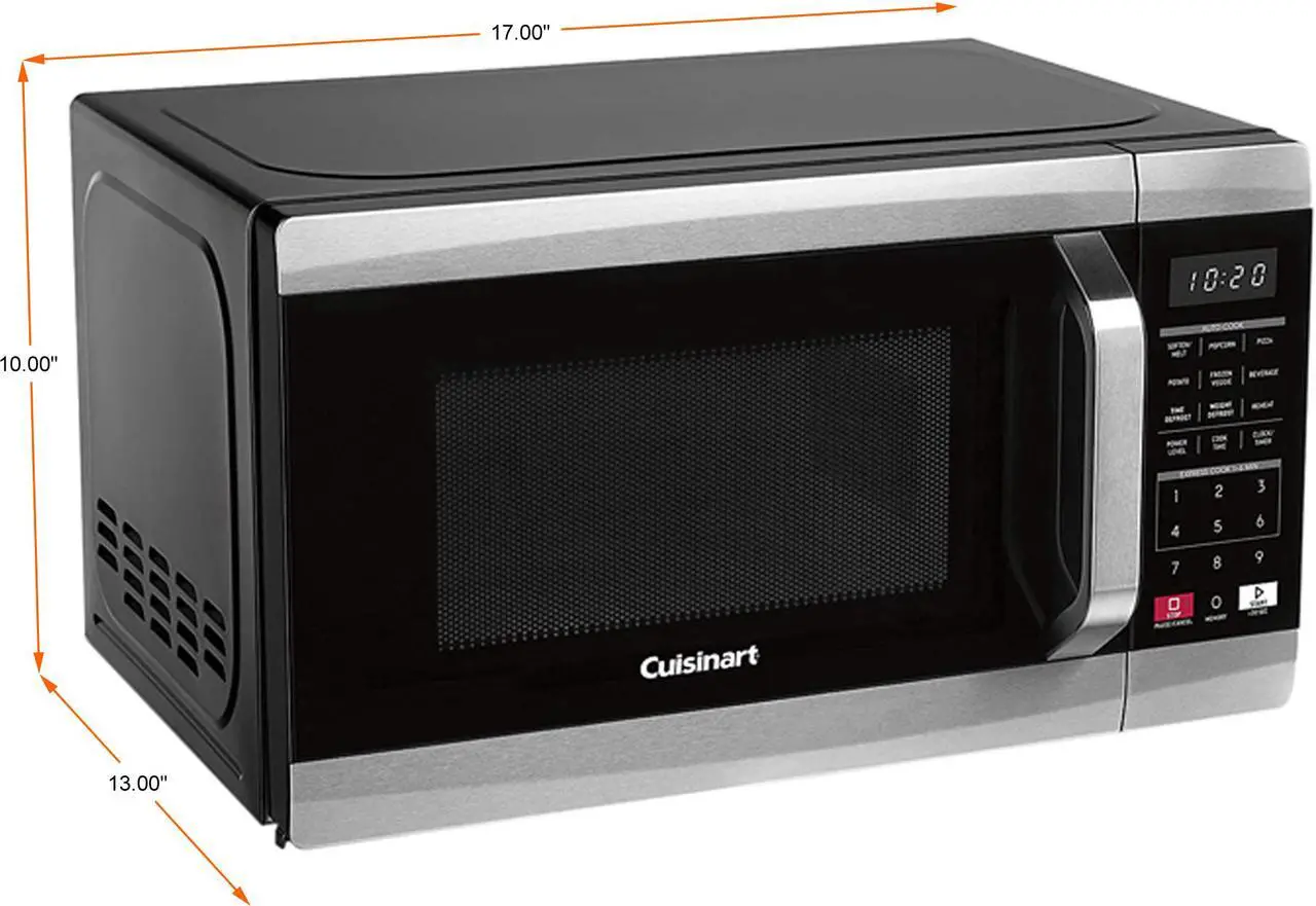 Alt view image 2 of 5 - Cuisinart 700 Watts 0.7 cu. ft. 700-Watt Countertop microwave in Black and Stainless Steel CMW-70 Black and Stainless Steel