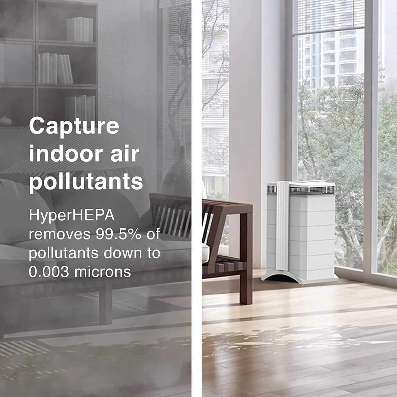 Alt view image 2 of 8 - IQAir HealthPro Plus Air Purifier - Medical Grade HyperHEPA filter for home large room up to 1125 sq ft - for Viruses, Bacteria, Allergens, Asthma Triggers, Smoke, Mold, Pets, Dust, Odor, Swiss Made