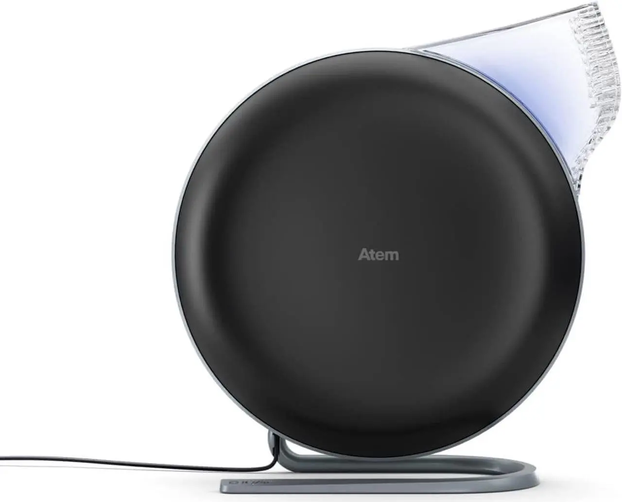 Alt view image 6 of 7 - IQAir Atem Desk Air Purifier for Home, Office, Desktop, Small Room up to 300 sq ft, HyperHEPA Technology for Bacteria, Viruses, Allergens, Pets, Asthma Triggers, Swiss Design, Made in Germany, Black