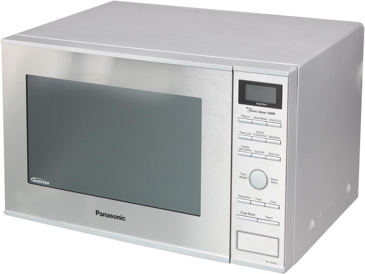 Panasonic Family Size 1.2 Cu. Ft. Built-In/Countertop Microwave Oven with Inverter Technology, Stainless Steel NN-SD681S