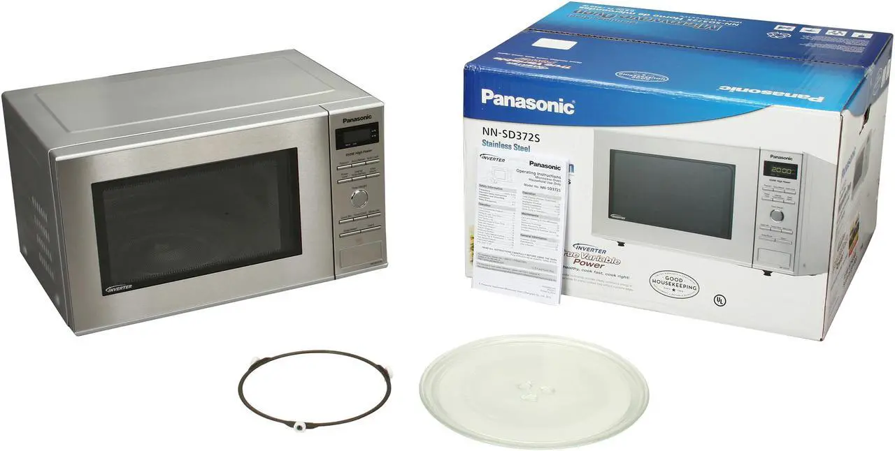 Alt view image 5 of 5 - Panasonic NN-SD372S Stainless 950W 0.8 Cu. Ft. Stainless Steel Countertop Microwave with Inverter Technology