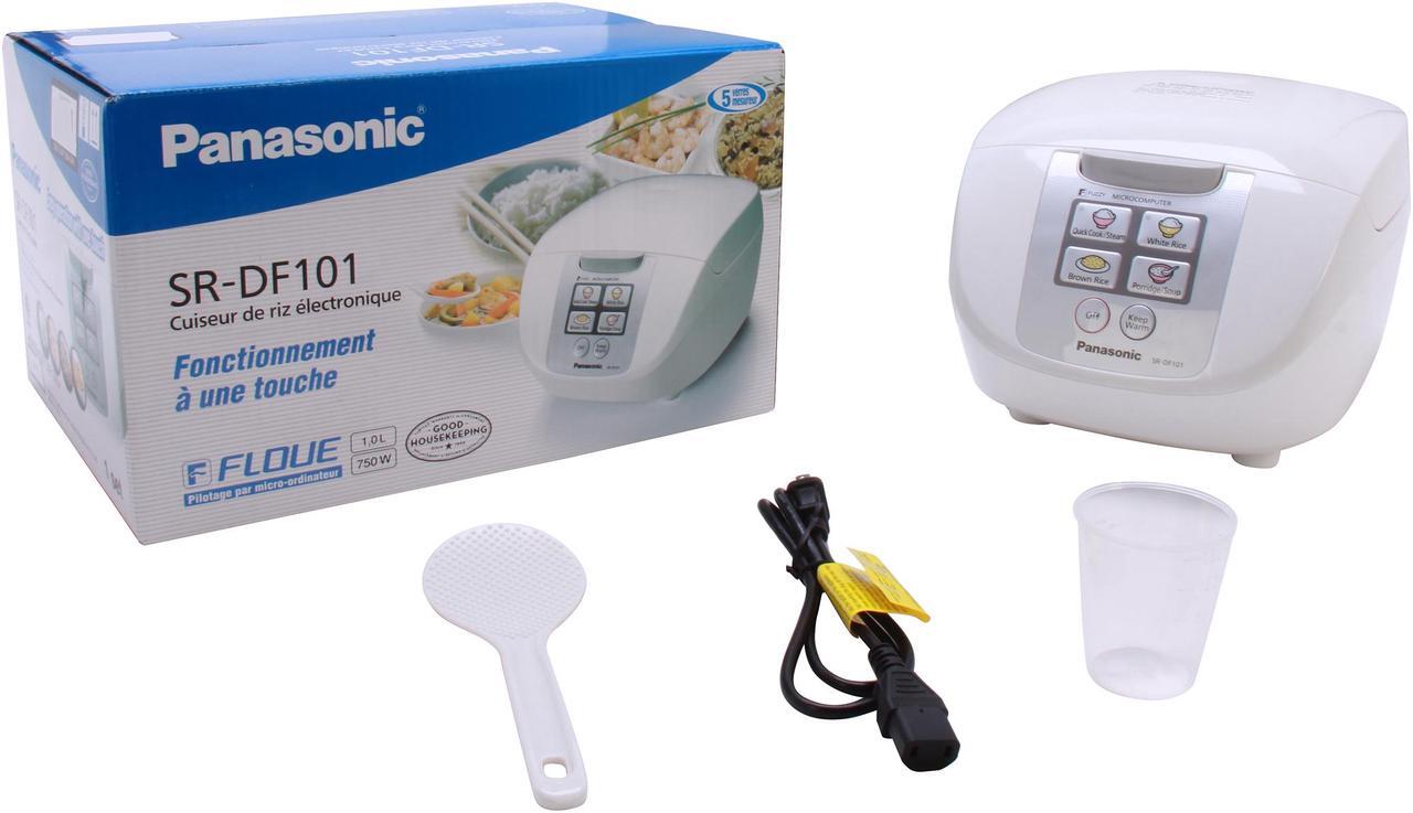 Alt view image 6 of 6 - Panasonic SR-DF101 Microcomputer Controlled Fuzzy Logic 5 Cups (Uncooked)/10 Cups (Cooked) Rice Cooker with One Touch Cooking