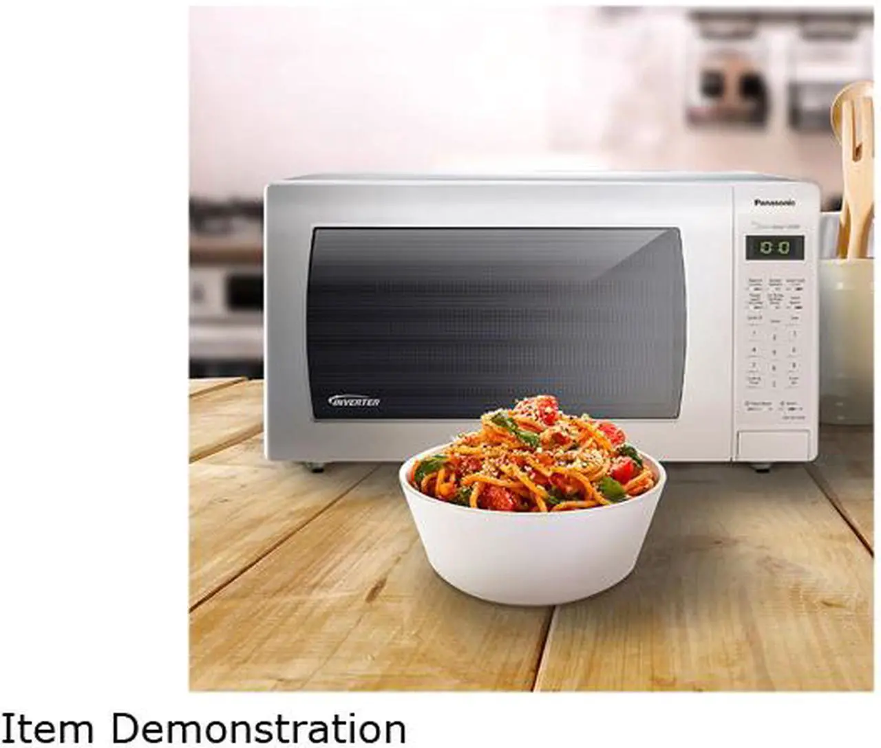 Alt view image 4 of 10 - Panasonic 1.6 Cu. Ft. Countertop Microwave Oven with Inverter Technology, White NN-SN736W