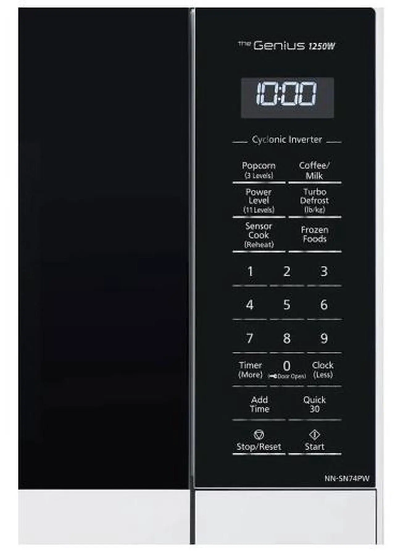 Alt view image 2 of 4 - Panasonic NN-SN74PWH Microwave with Cyclonic Inverter 1.6 Cu. Ft. in White