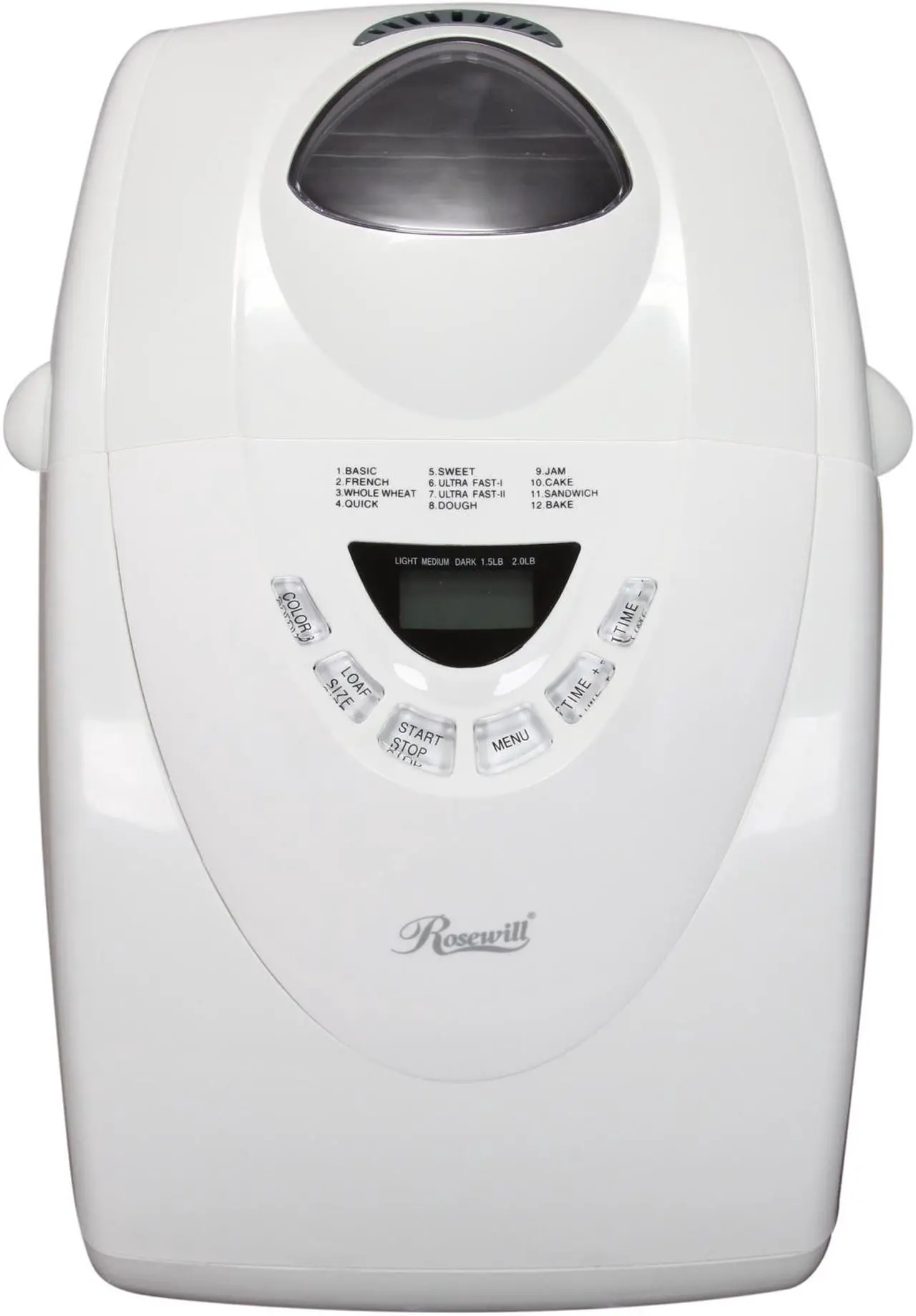 Alt view image 6 of 7 - Rosewill R-BM-01 2-Pound Programmable Bread Maker, White