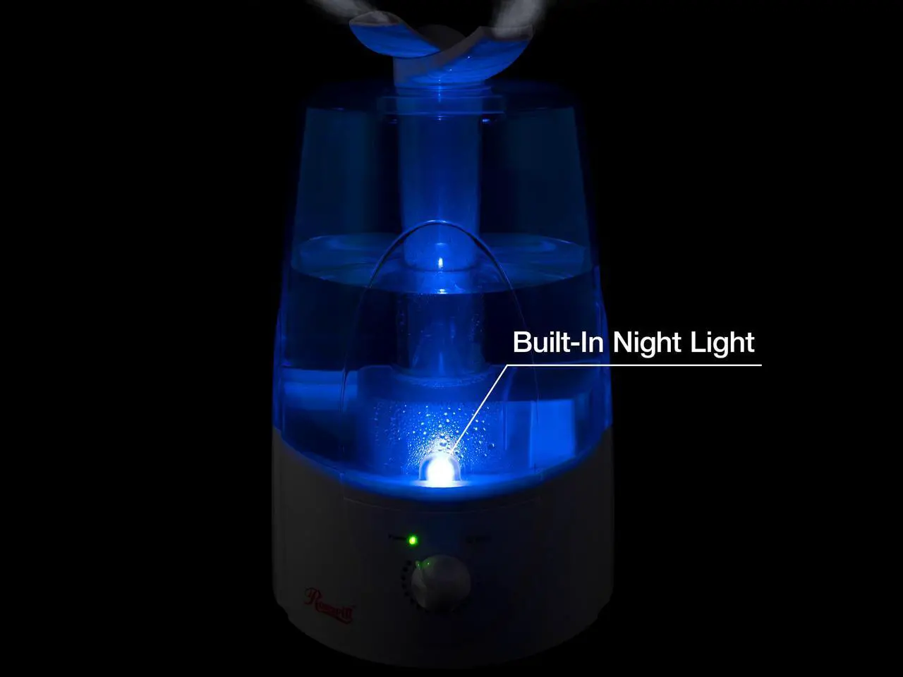 Alt view image 6 of 6 - Rosewill RHHD-14001 - Ultrasonic Humidifier - Dual Cool Mist, Auto Shut-Off with LED Night Light, 1.3 Gallon (5L) Tank Capacity, White
