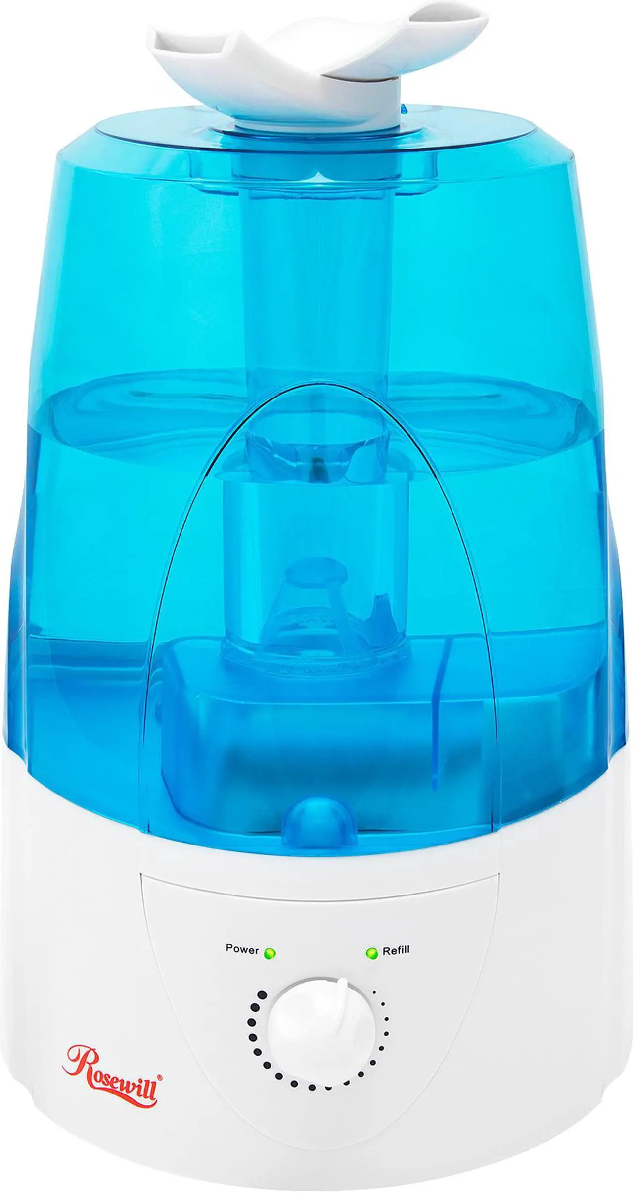 Main image of Rosewill RHHD-14001 - Ultrasonic Humidifier - Dual Cool Mist, Auto Shut-Off with LED Night Light, 1.3 Gallon (5L) Tank Capacity, White