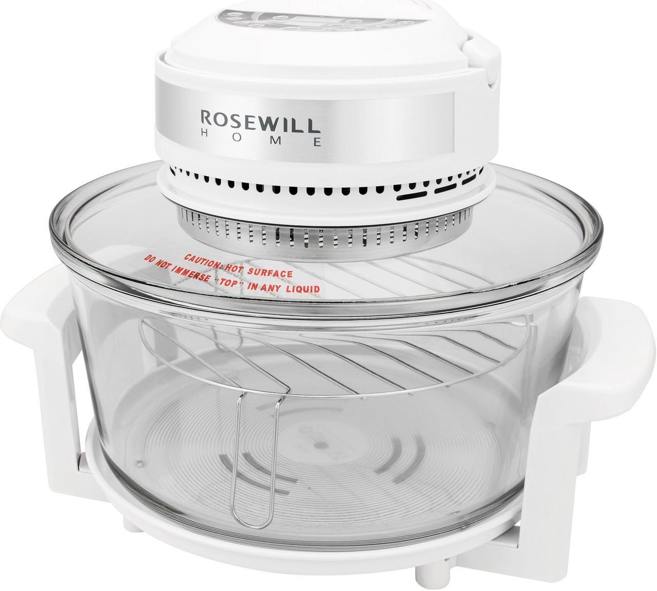 Alt view image 7 of 7 - Rosewill RHCO-16001 18Qt Infrared Halogen Stainless Steel Convection Oven | Extender Ring and Accessories Included | Built-in Timer | White