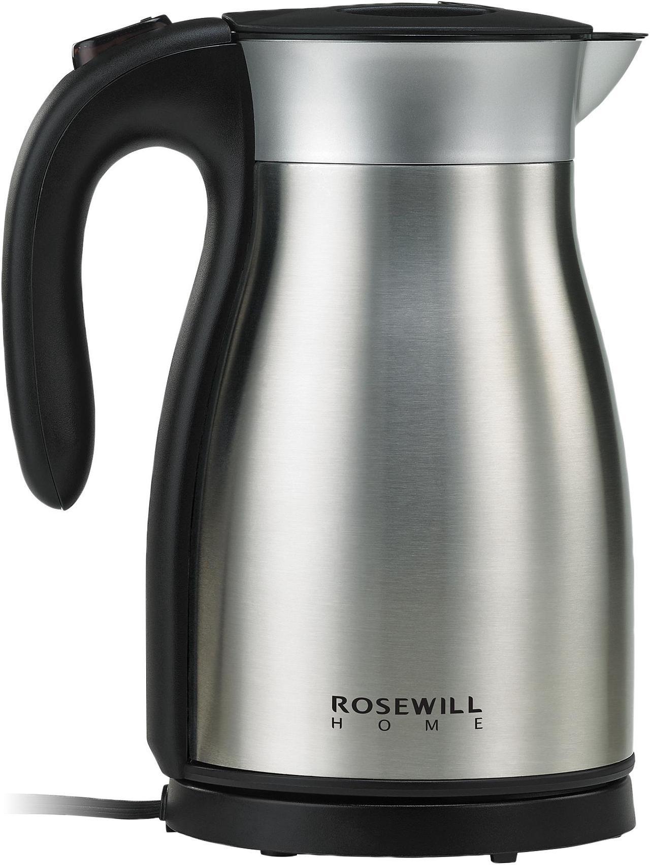 Rosewill Electric Kettle, Double Wall Vacuum Insulated, Keep Cool or Hot Up to 6 Hours, 1.7 L Stainless Steel Thermal Pot, Fast Rapid Boiling | RHKT-17001