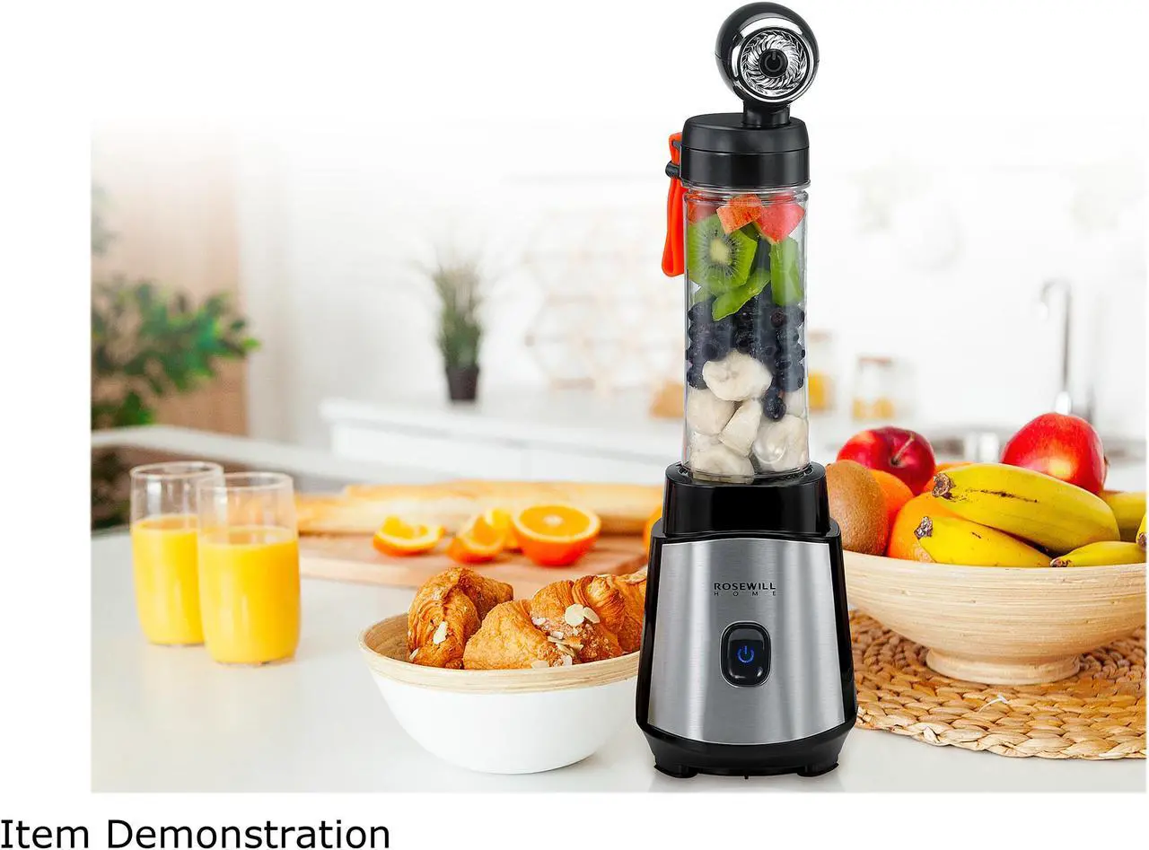 Main image of Rosewill Single Server Blender with Vacuum Bottle, Portable Personal Size Juicer Smoothie Blender | 300 Watt Motor | 20 oz BPA-Free Dishwasher Safe Tritan Stainless Steel Blades - RHBL-18001