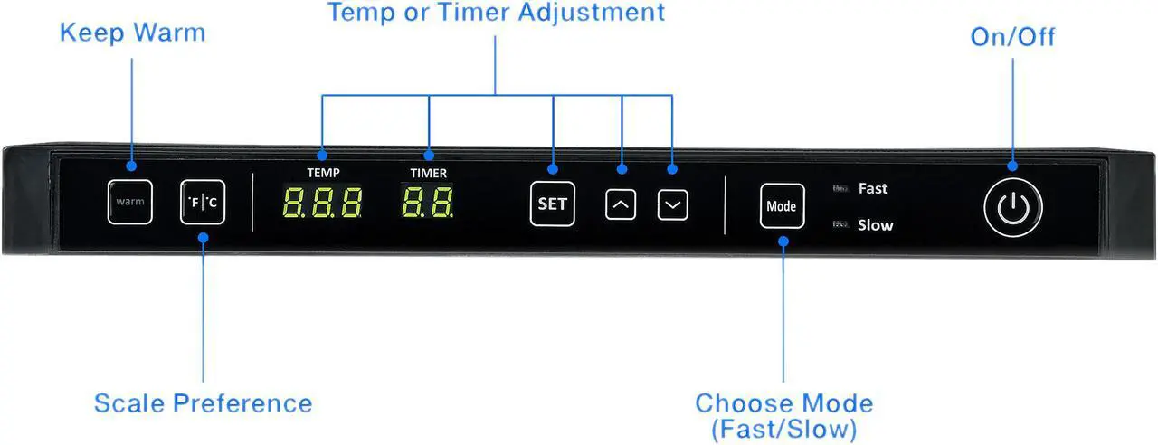 Alt view image 5 of 7 - Rosewill Food Dehydrator Machine, 6-Tray Dehydrating Racks, Electric Dehydrator 2 Speeds Settings and Dual Fans for Fast Drying Fruit, Meat, Jerky - RHFD-18001