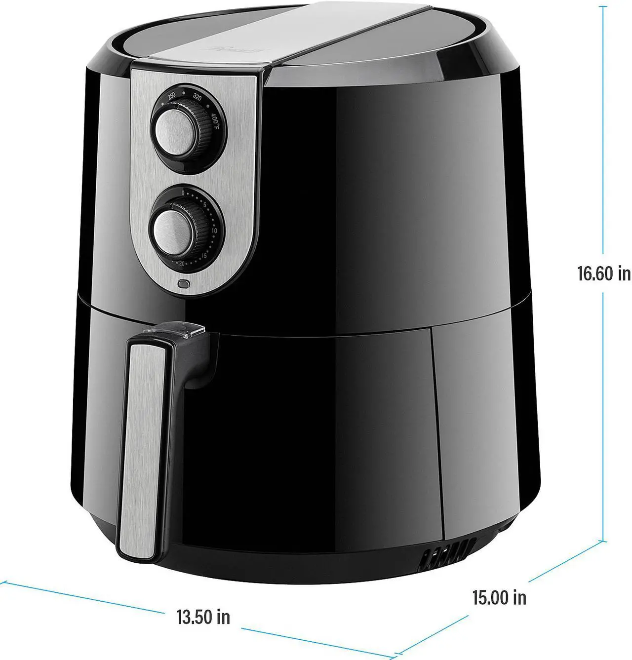 Alt view image 7 of 8 - Rosewill 5.8-Qt XL Air Fryer, Healthy Cooking, Oil-Less, 1800W, 180 to 400 Temperature Range, 30-Minute Timer, Dishwasher Safe - (RHAF-16003V3)