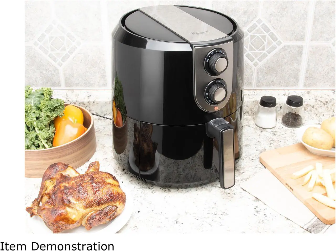 Alt view image 4 of 8 - Rosewill 5.8-Qt XL Air Fryer, Healthy Cooking, Oil-Less, 1800W, 180 to 400 Temperature Range, 30-Minute Timer, Dishwasher Safe - (RHAF-16003V3)