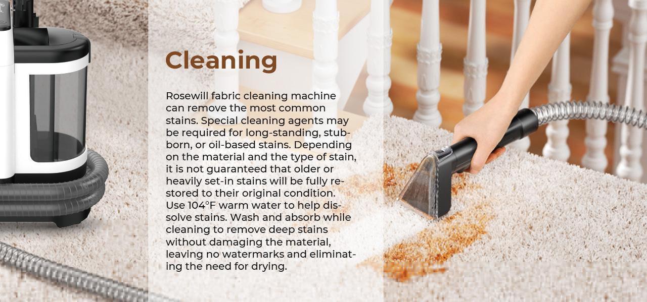 Alt view image 5 of 7 - Rosewill Multi-Purpose Portable Carpet and Upholstery Cleaner, Powerful Suction10 kpa Spot Cleaner ,Car and Auto Detailer, Stain/Spot Remover;  Versatile Use: Carpet, Sofa, Pet Hair Use