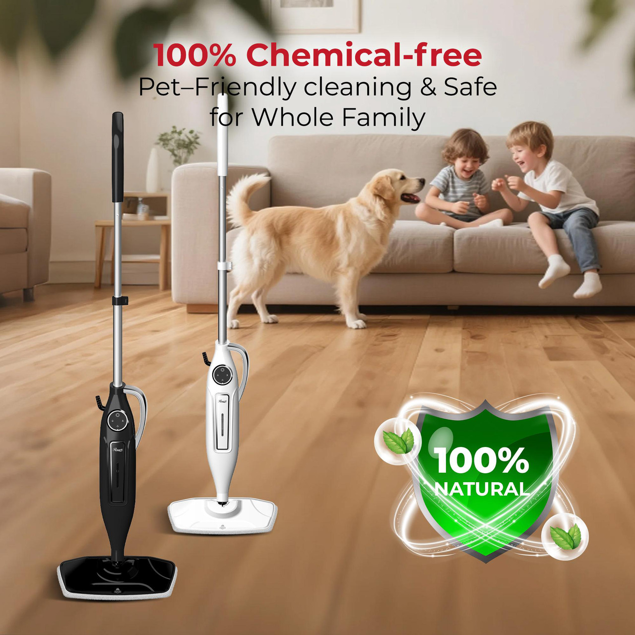 Open Box: Rosewill 11-in-1 Steam Mop, 260 degreesF Handheld Steam Cleaner, 1200W Detachable Steam Mops for Floor Cleaning, Removable Tank, Multi-Purpose Steamer for Hardwood, Tile, Grout, Furniture - Black - Newegg.com - Open Box condition - Image 14
