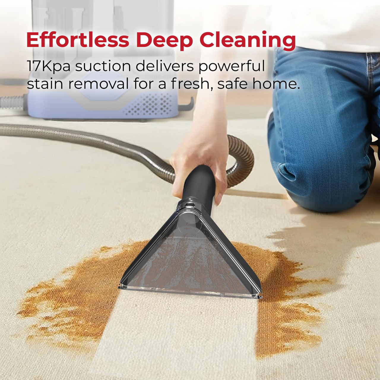 Open Box: Rosewill Multi-Purpose Portable Carpet and Upholstery Cleaner with 74.4 oz Large Water Tank, Self Cleaning, Powerful Suction 17 KPa Spot Cleaner, 600W Motor, 4 Tools for Pets, Car, Couch and Stairs - Newegg.com - Image 10