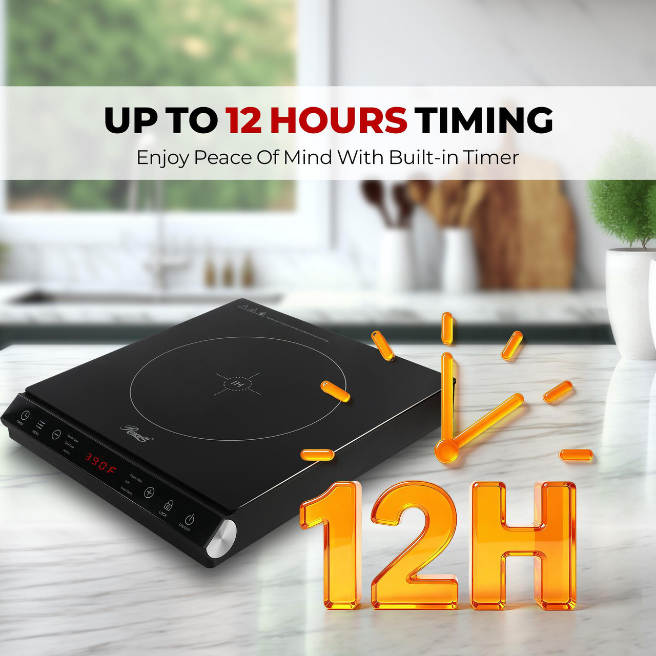Open Box: Rosewill Portable Induction Cooktop Burner, Induction Hot Plate with 6 Cooking Modes & 12-Hour Timer, Child Safety Lock & Auto Shutoff, Electric Stove for Home, Dorms, RVs - Newegg.com - Open Box condition - Image 20