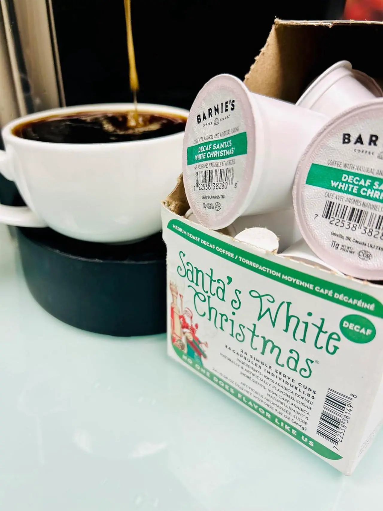 Alt view image 6 of 6 - Barnies Santas White Christmas Decaf Coffee Cups, 24 Cups/Ctn