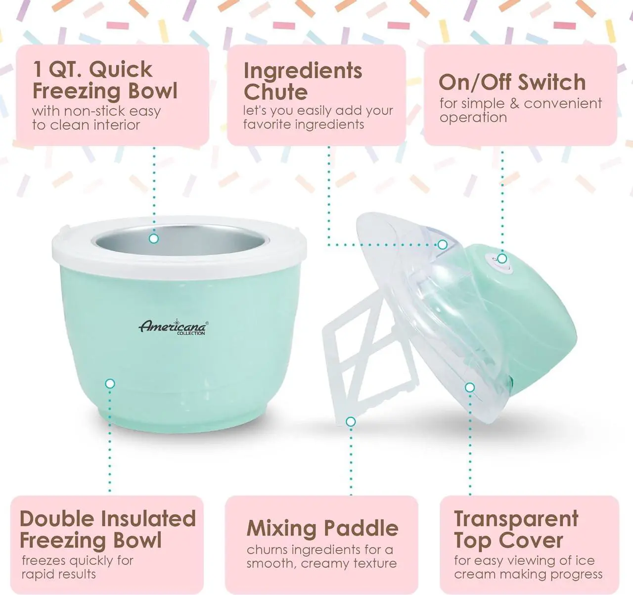 Alt view image 2 of 7 - Elite EIM520M Ice Cream Maker