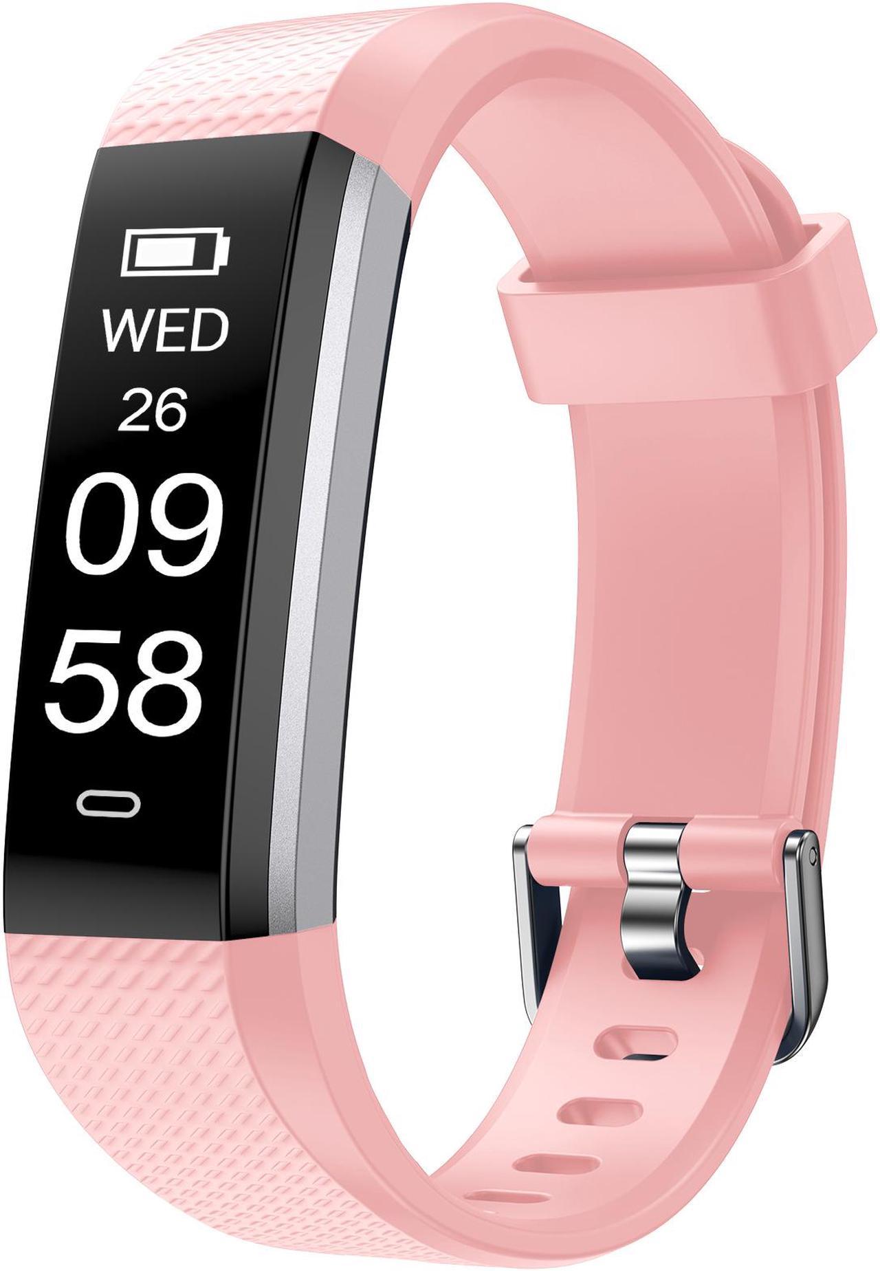 Letscom ID115 Health and Fitness Tracker & Smartwatch by Letsfit - Pink