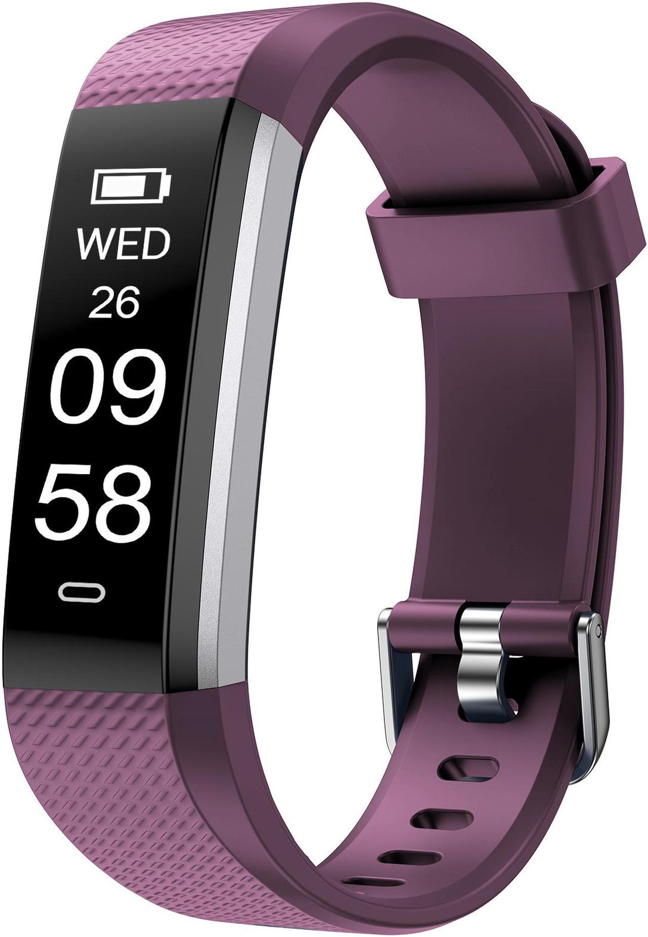 Letscom ID115 Health and Fitness Tracker & Smartwatch by Letsfit - Purple