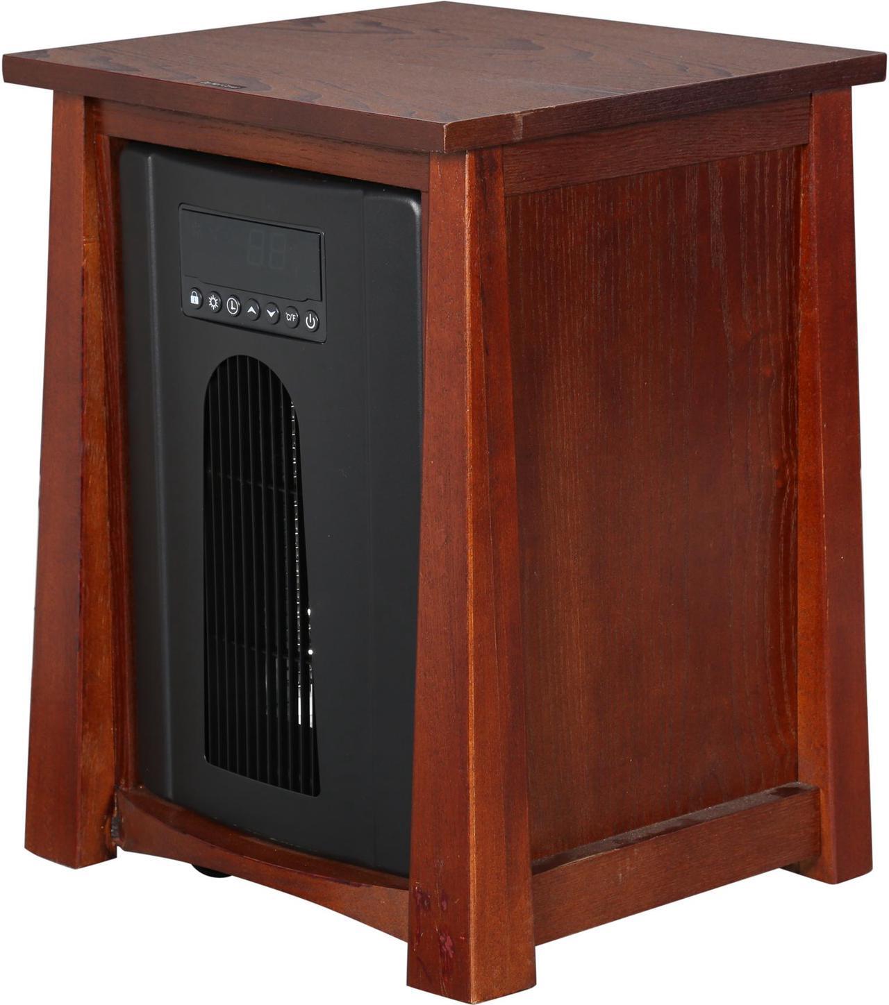 Main image of Lifesmart LS-8WQH-DLX13B 1,500 Watt Infrared Heater, Wooden Cabinet