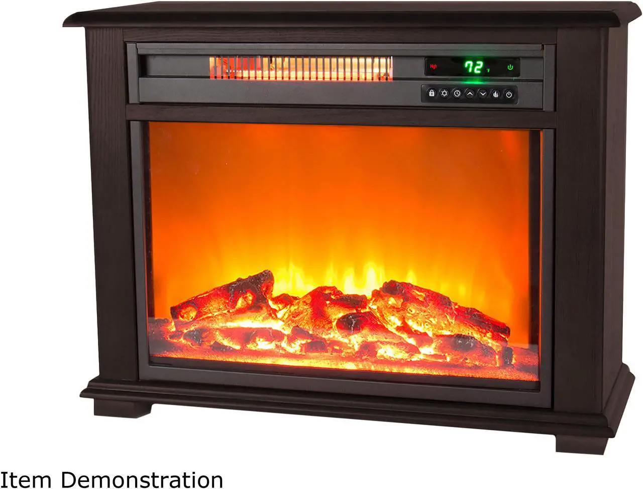 LifeSmart MDFP2090US Fireplace Heater Dark Walnut