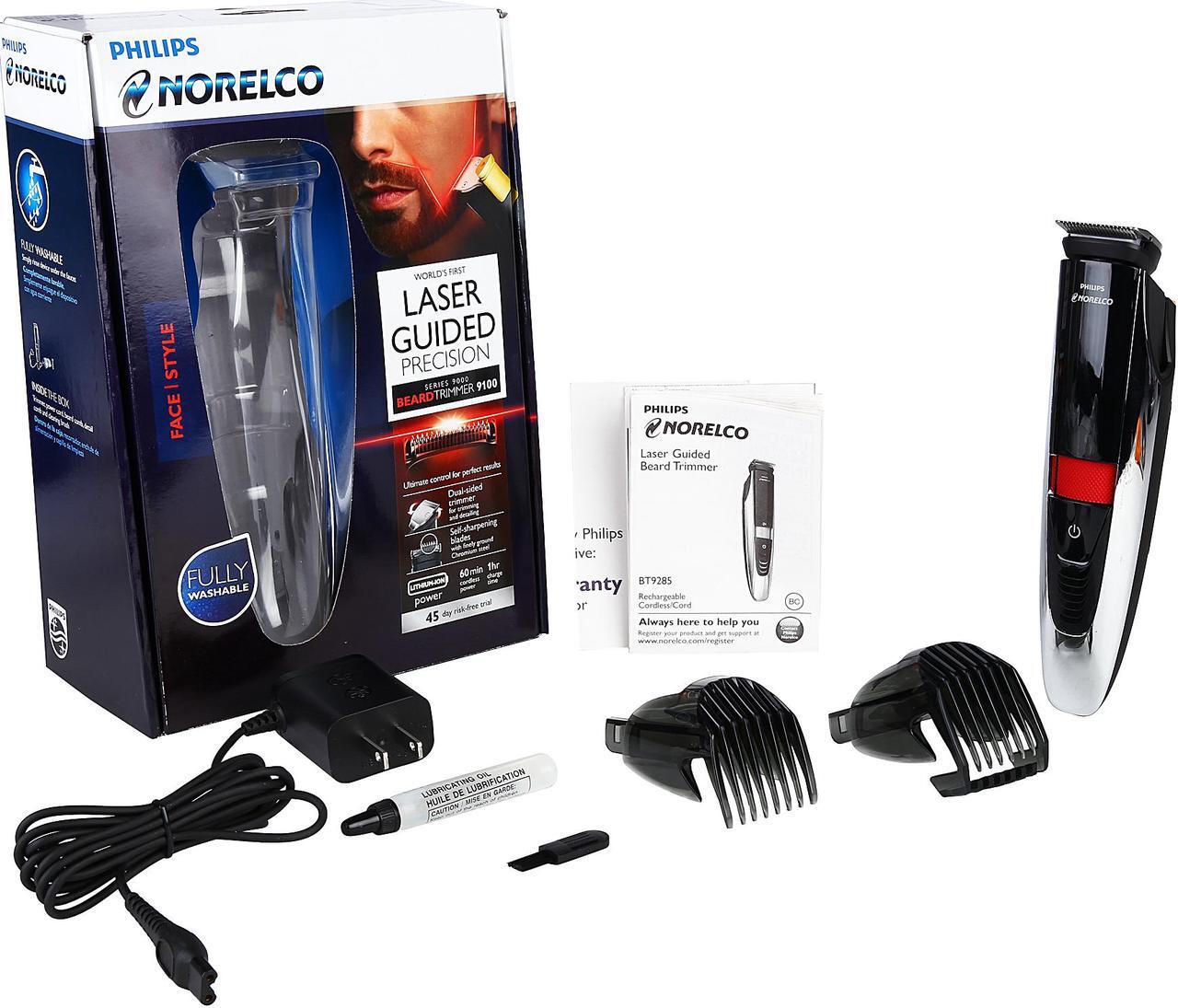 Alt view image 10 of 9 - Philips  Norelco BT9285/41 9100 Beardtrimmer with Worlds First Laser Guide, Series 9000