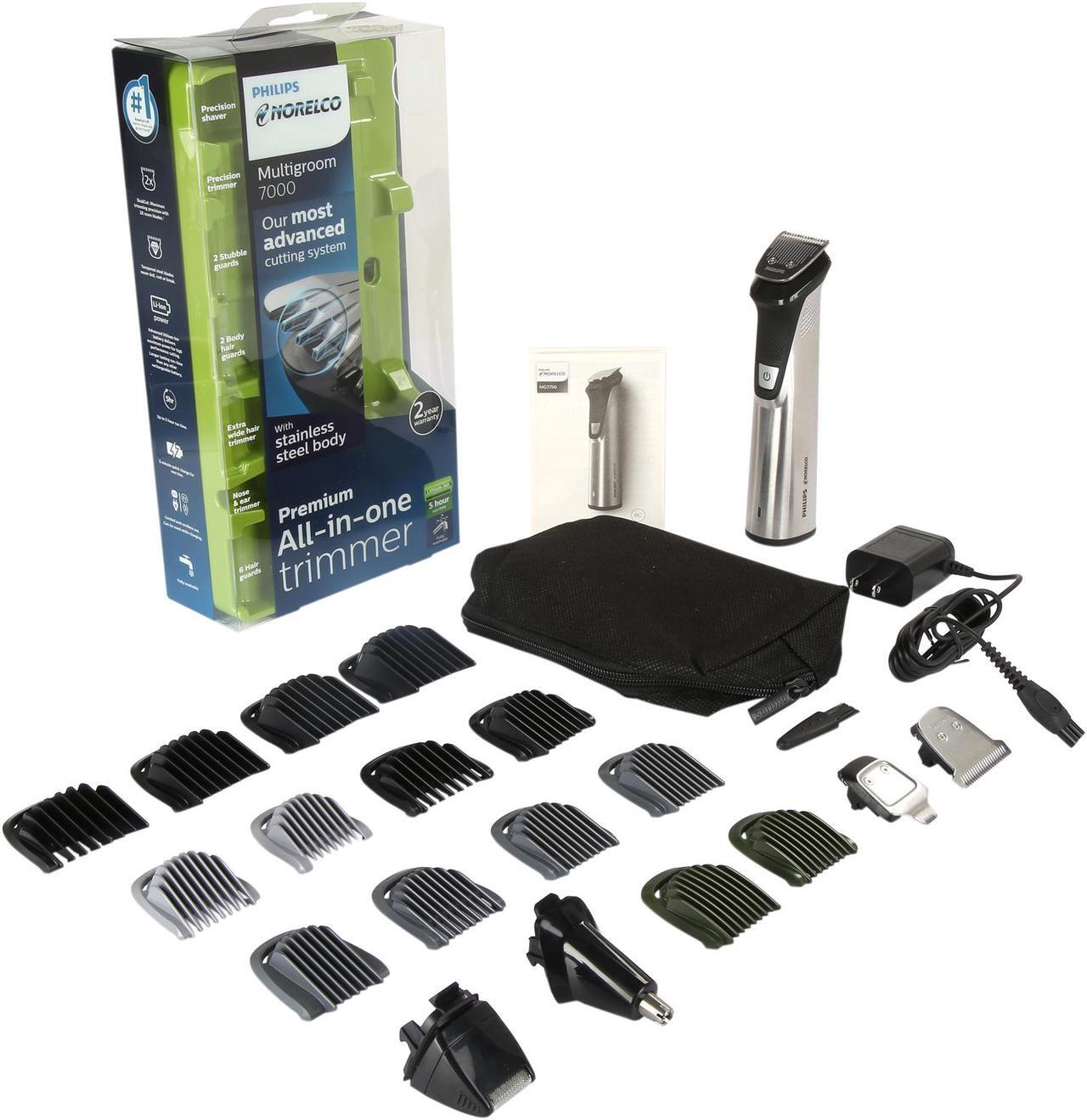 Alt view image 9 of 8 - Philips Norelco Multigroom Series 7000 All-In-One 23-Piece Trimmer - No Blade Oil Needed, MG7750/49