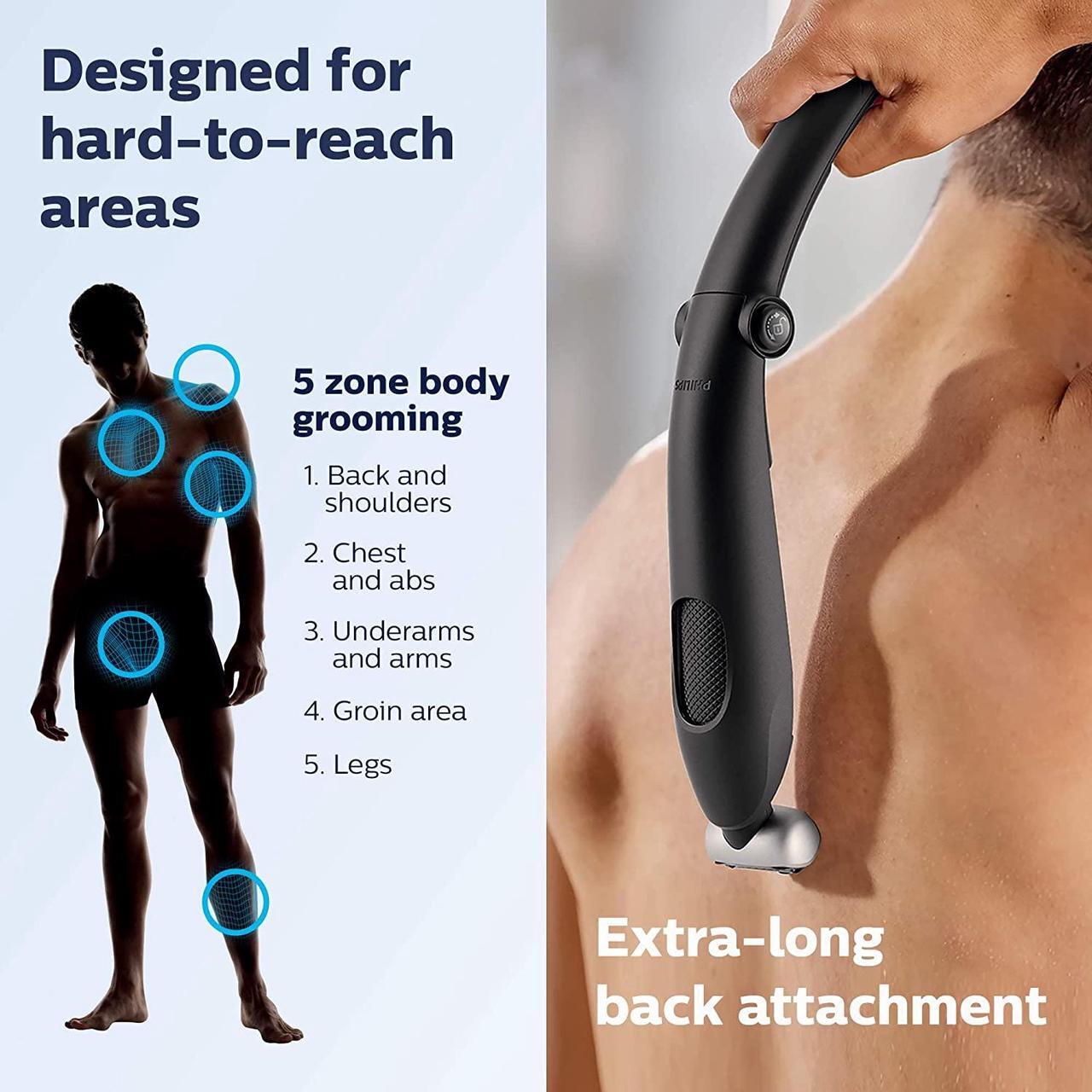 Alt view image 11 of 14 - Philips Norelco Bodygroom Series 5000 Showerproof Body Trimmer for Men with Back Attachment, BG5025/40