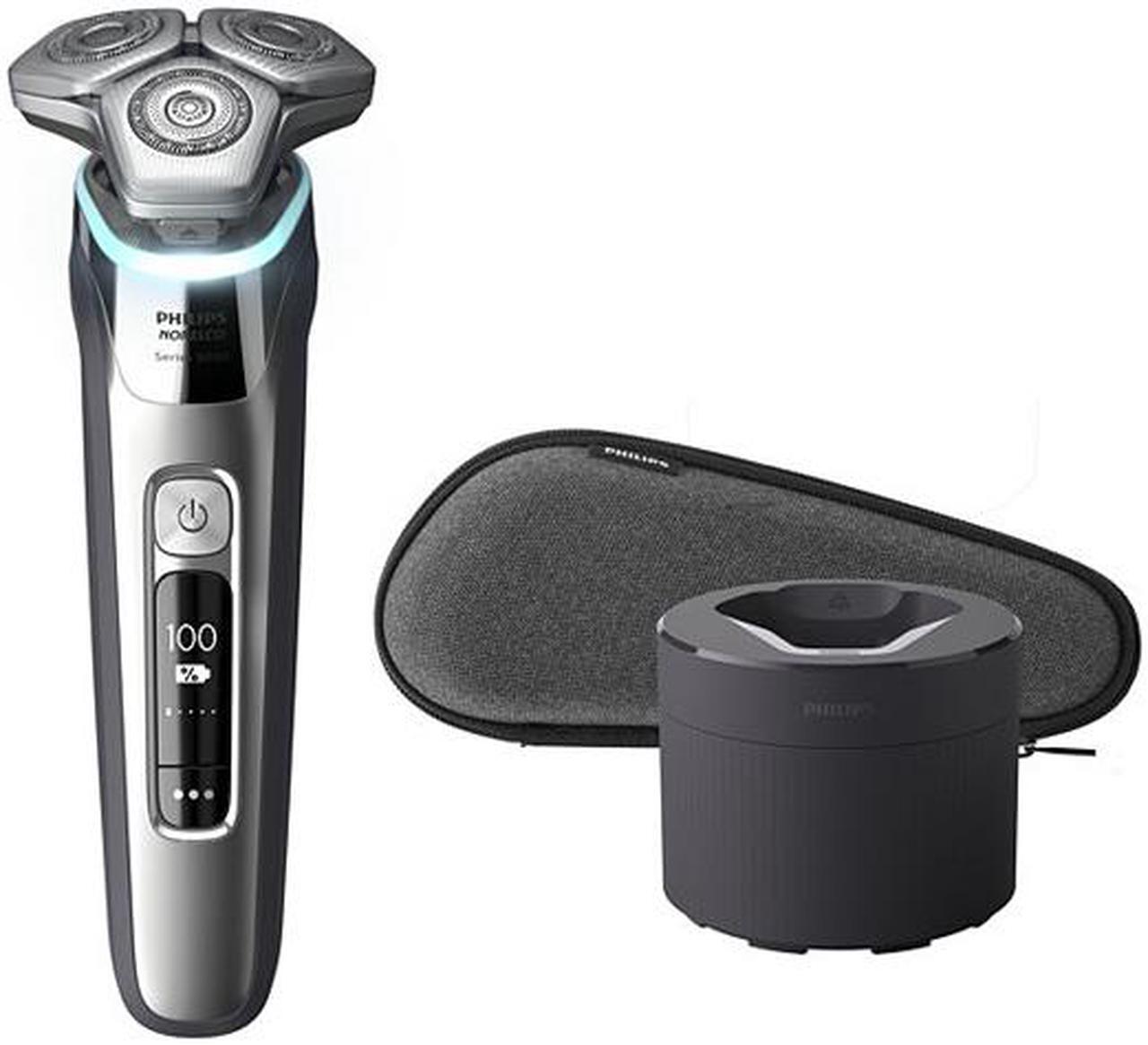 Alt view image 2 of 10 - Philips Norelco S9985/84 9500 Rechargeable Wet & Dry Electric Shaver with Quick Clean, Travel Case, Pop up Trimmer