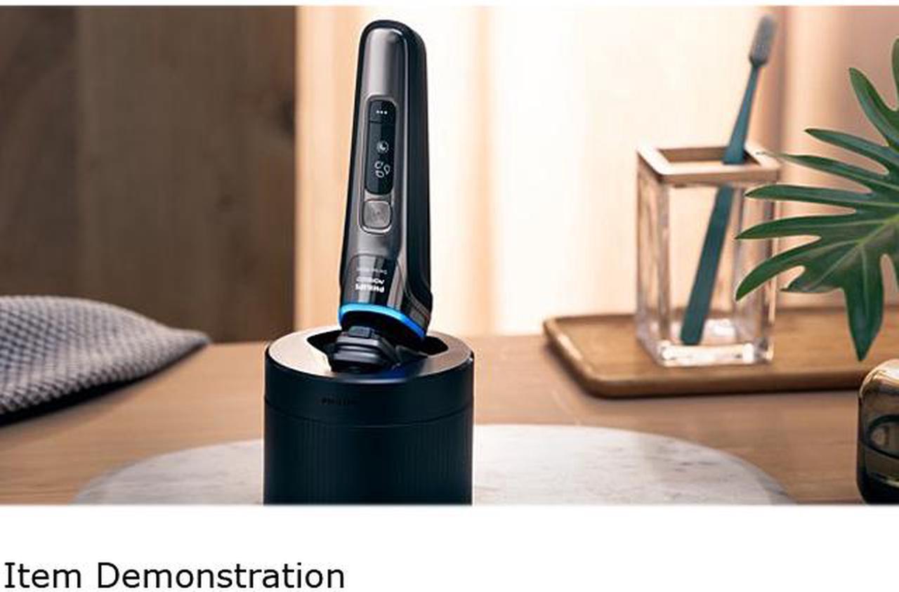 Alt view image 3 of 10 - Philips Norelco S9985/84 9500 Rechargeable Wet & Dry Electric Shaver with Quick Clean, Travel Case, Pop up Trimmer