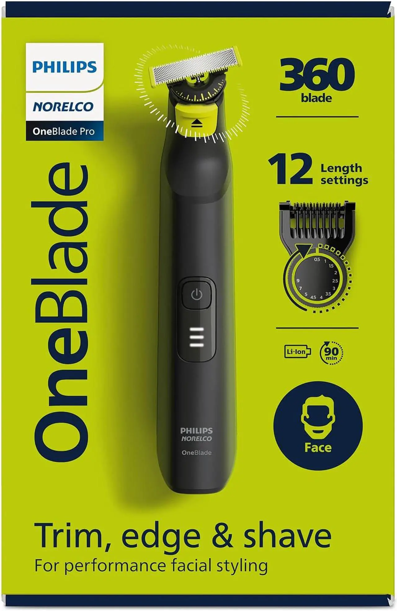 Alt view image 3 of 13 - Philips Norelco OneBlade 360 Pro Hybrid Electric Trimmer QP6531/70