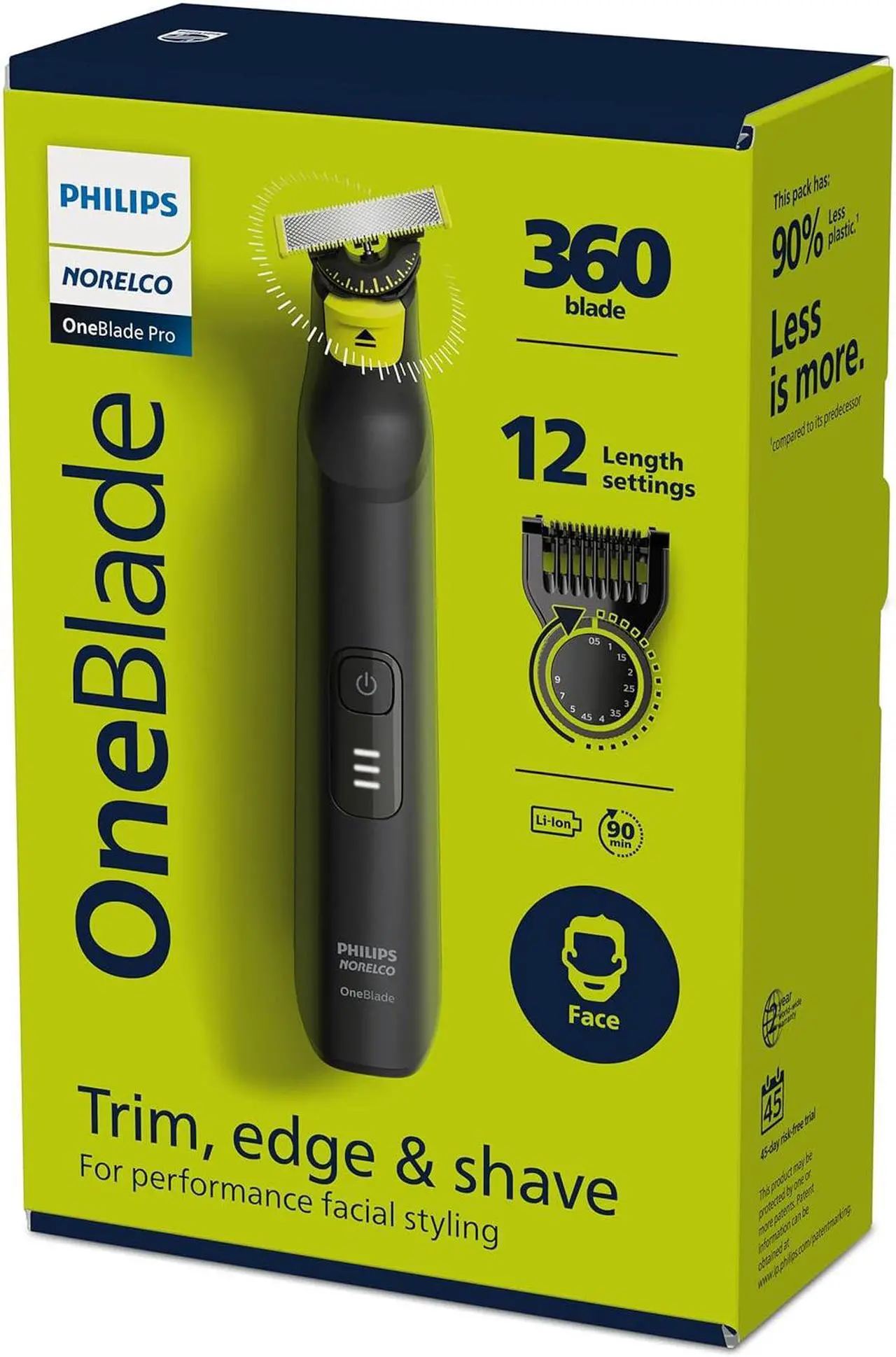 Alt view image 5 of 13 - Philips Norelco OneBlade 360 Pro Hybrid Electric Trimmer QP6531/70