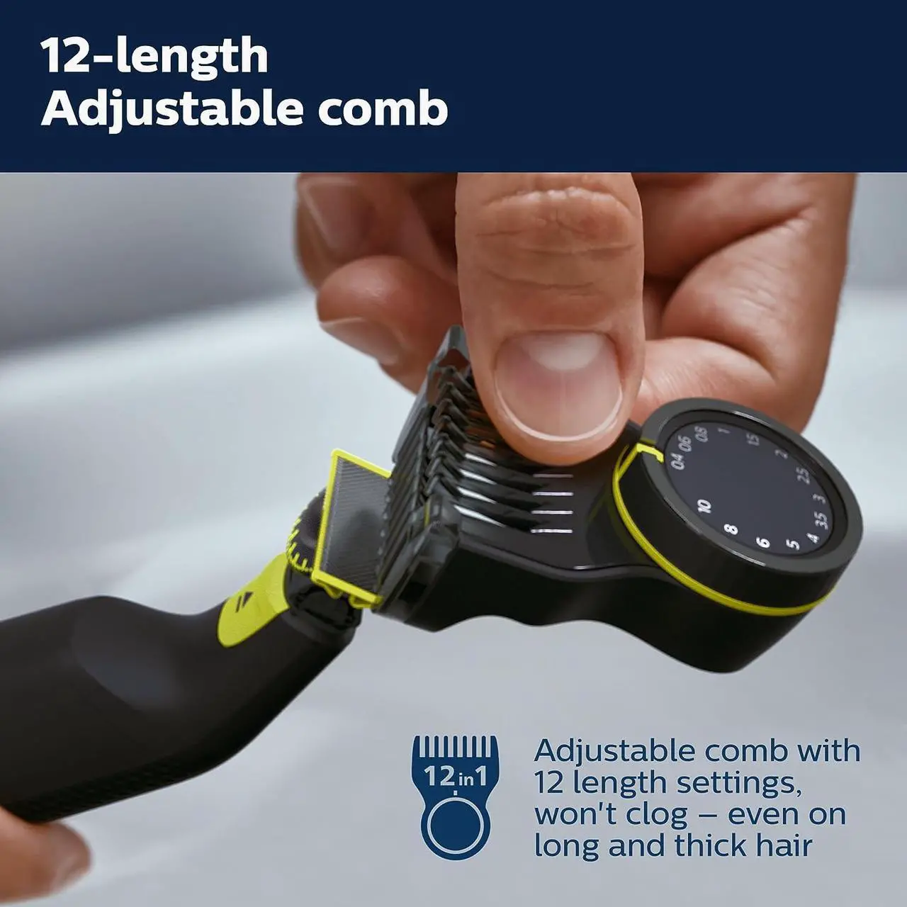 Alt view image 11 of 13 - Philips Norelco OneBlade 360 Pro Hybrid Electric Trimmer QP6531/70