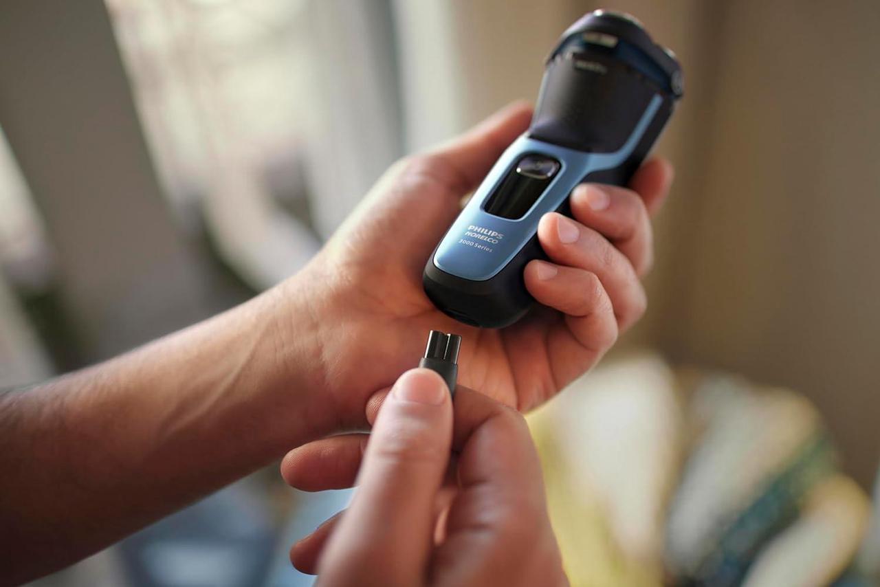 Alt view image 10 of 12 - Philips Norelco Shaver 3600, Rechargeable Wet & Dry electric shaver with Pop-Up Trimmer and Storage Pouch