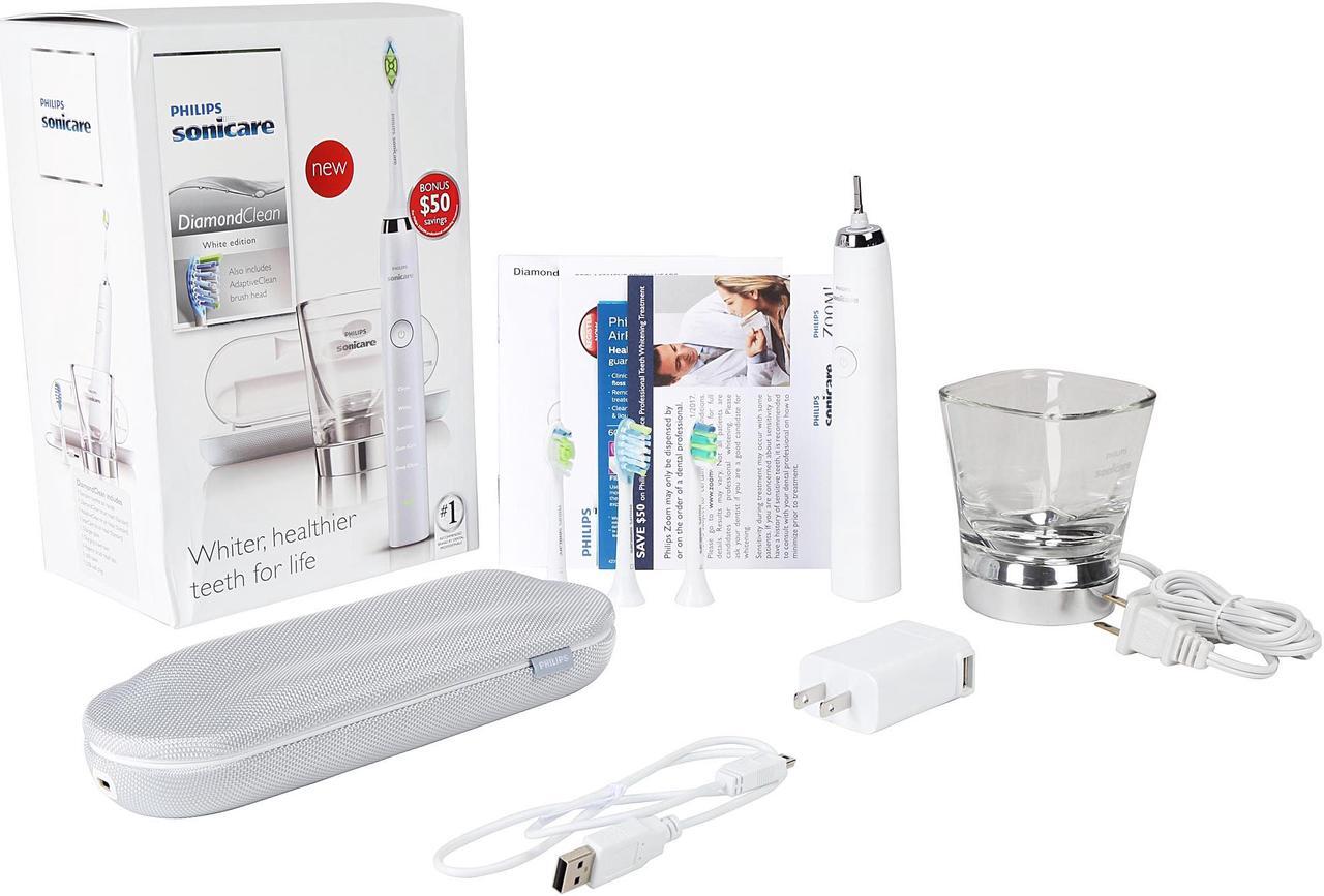 Alt view image 10 of 10 - Philips Sonicare DiamondClean Rechargeable sonic toothbrush with Deep Clean Mode, HX9332/10, White Edition