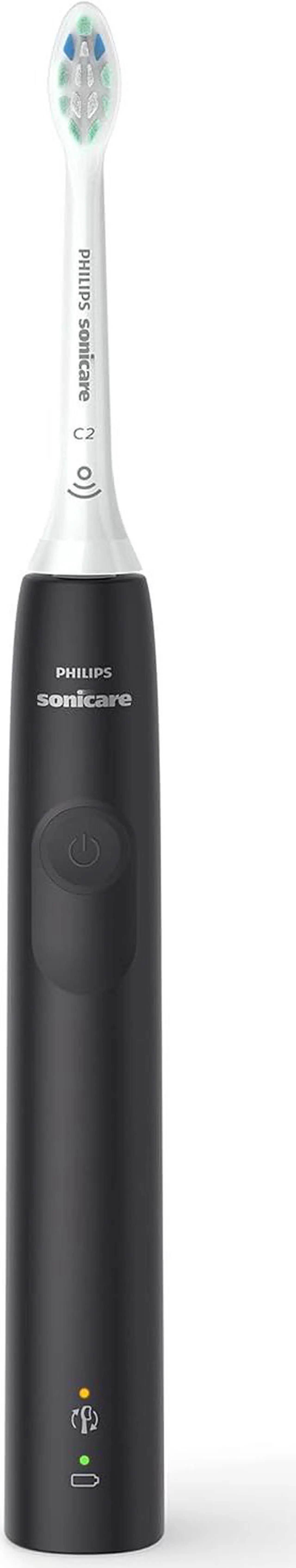 Alt view image 9 of 12 - Philips Sonicare 4100 Power Toothbrush, Rechargeable Electric Toothbrush with Pressure Sensor, Black (HX3681/24)