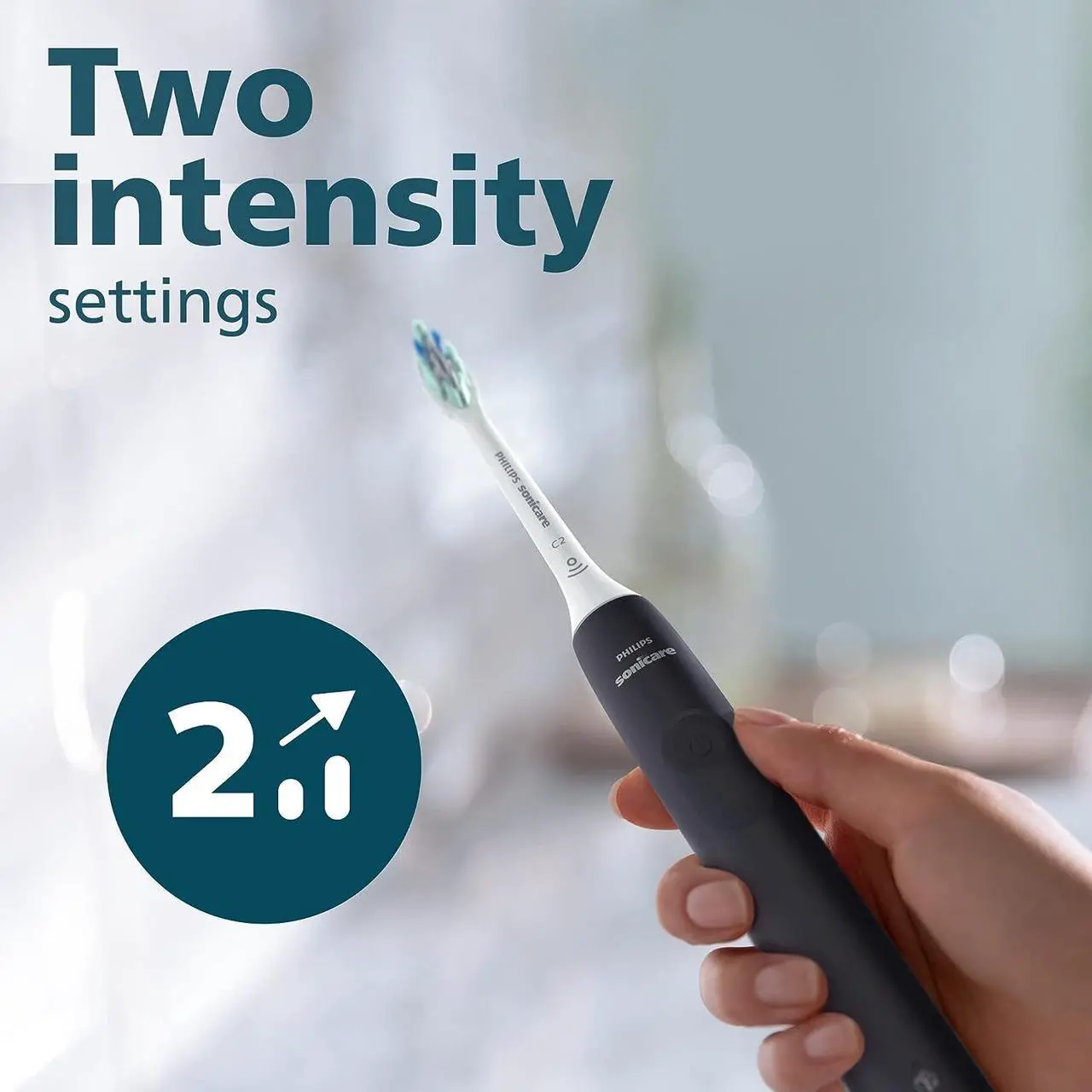 Alt view image 8 of 12 - Philips Sonicare 4100 Power Toothbrush, Rechargeable Electric Toothbrush with Pressure Sensor, Black (HX3681/24)
