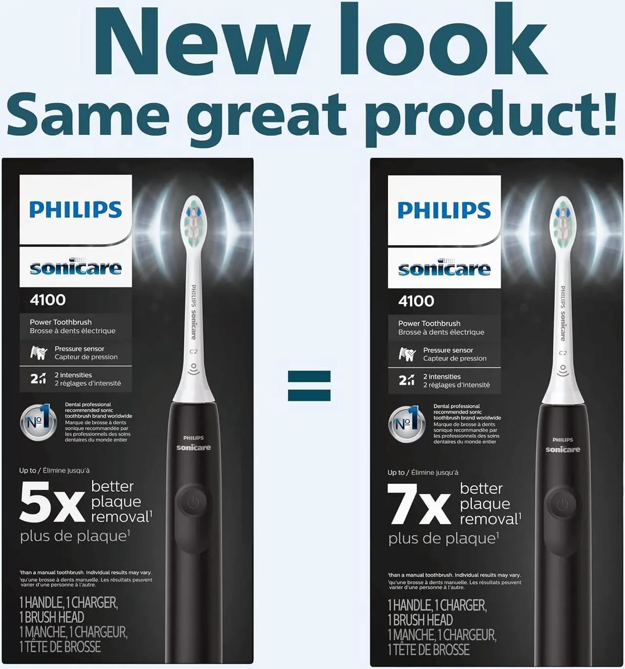 Alt view image 2 of 12 - Philips Sonicare 4100 Power Toothbrush, Rechargeable Electric Toothbrush with Pressure Sensor, Black (HX3681/24)